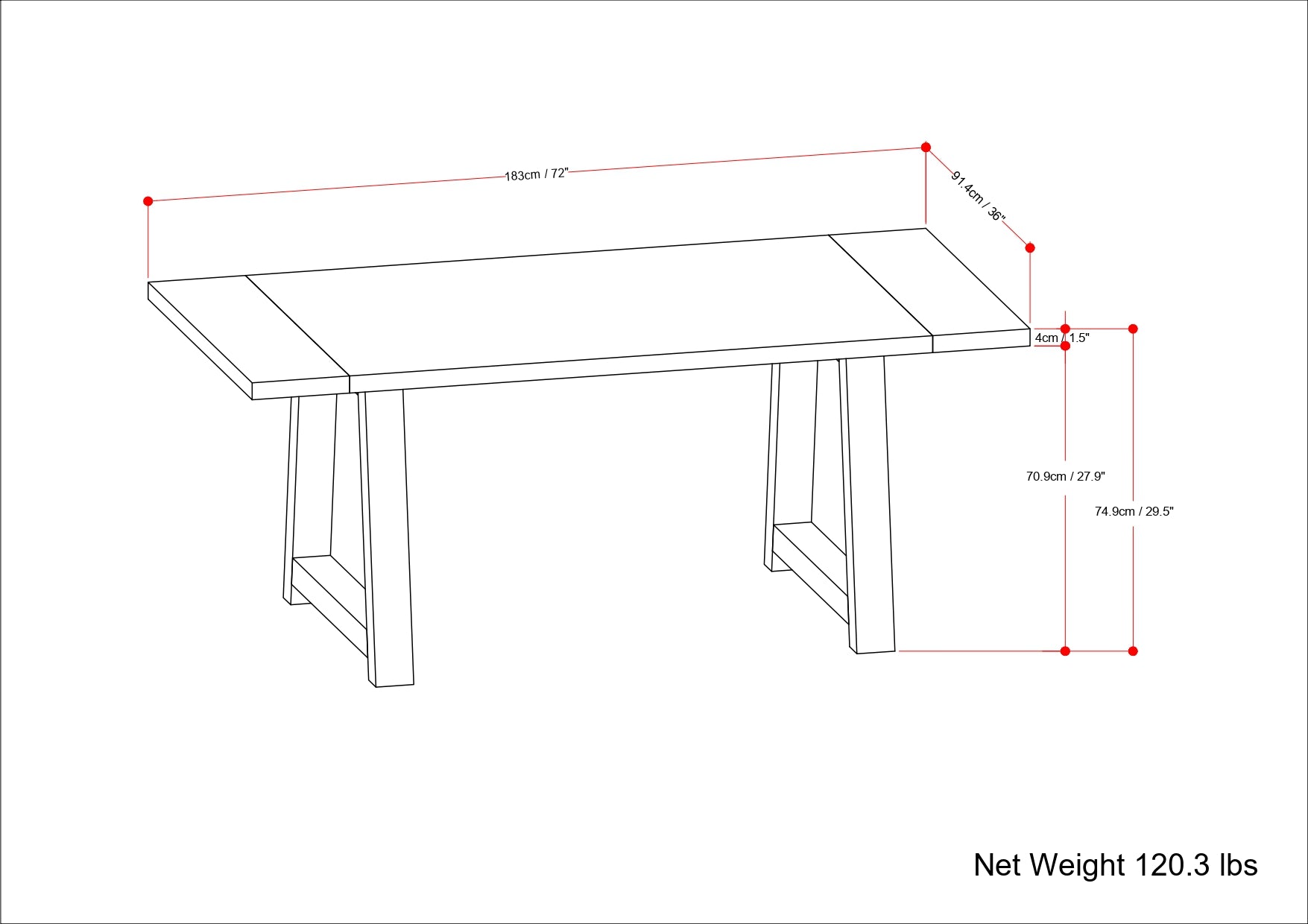 Whitley Rectangular Dining Table