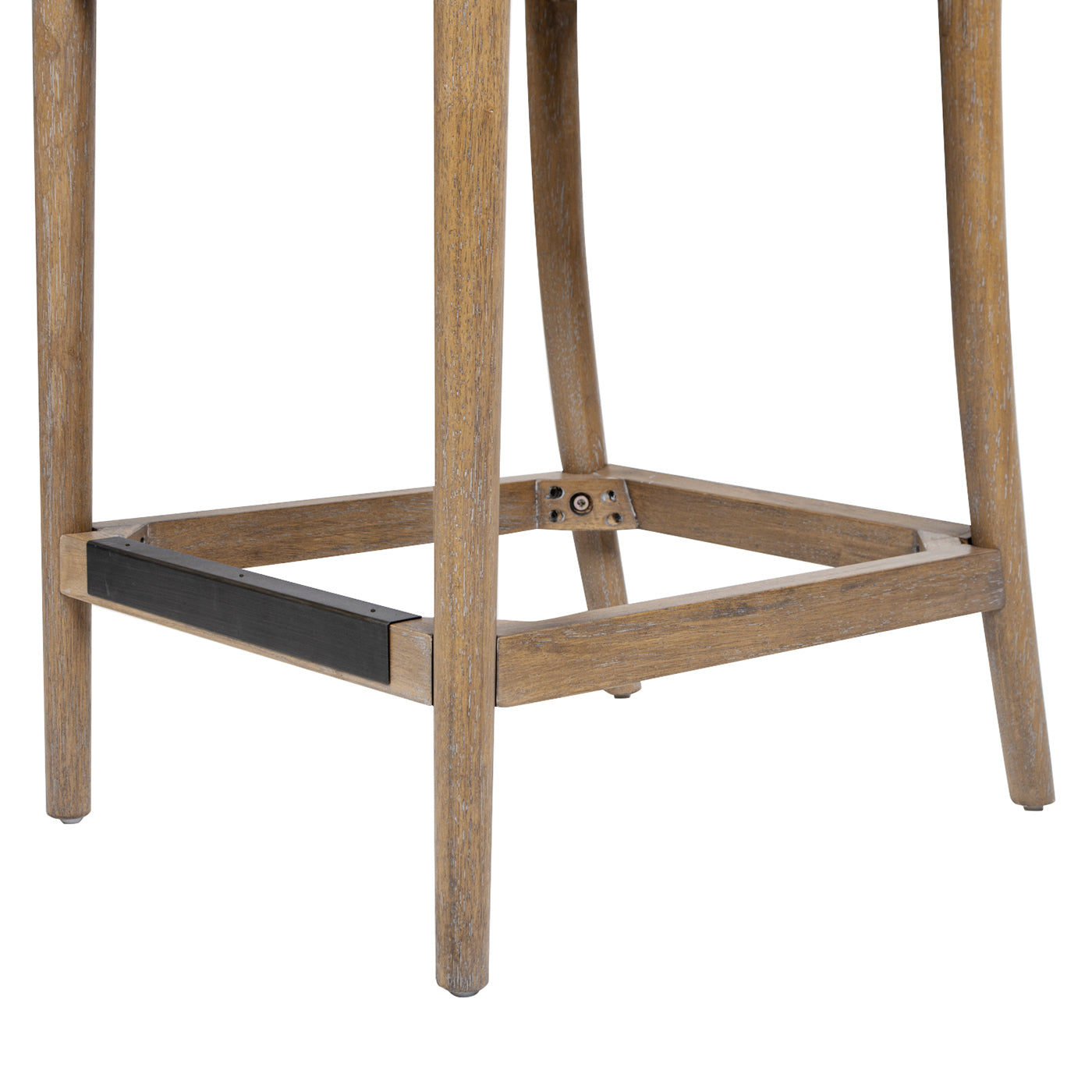 27" Upholstered Counter Stool with Arched Back Wood, Set of 2