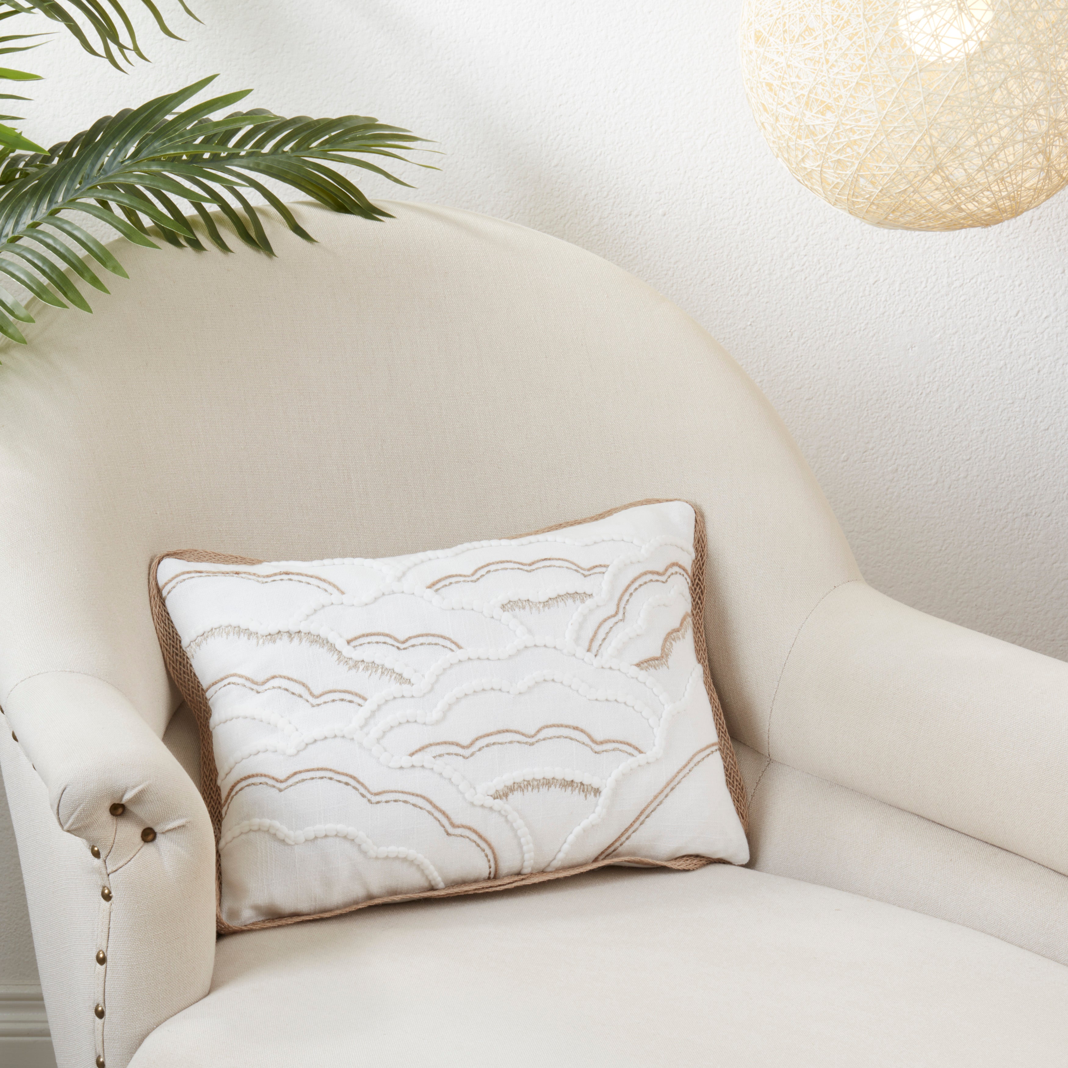 Scallop Shell Serenity Poly Filled Throw Pillow