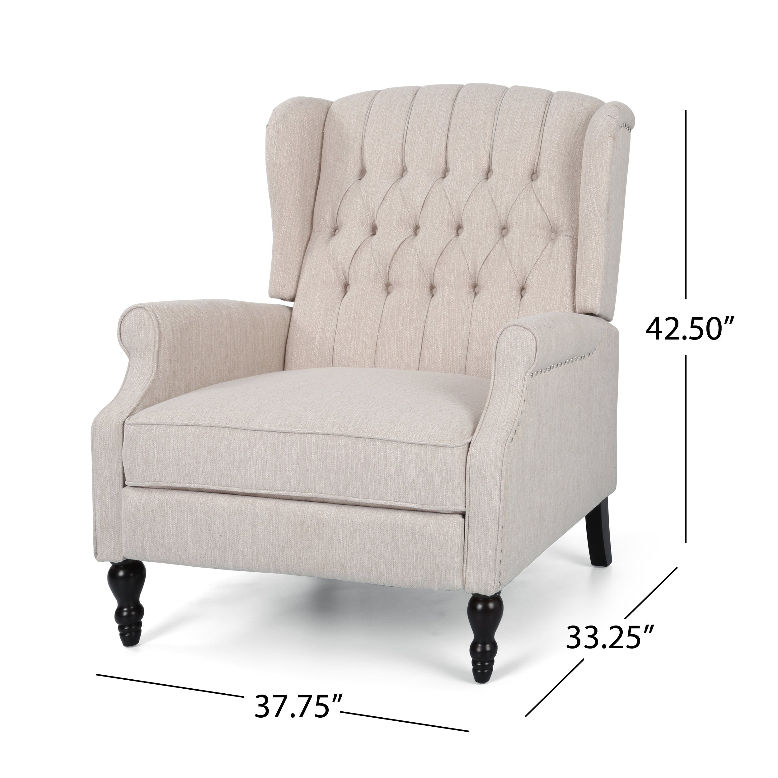 Oversized Wingback Tufted Recliner Accent Chair