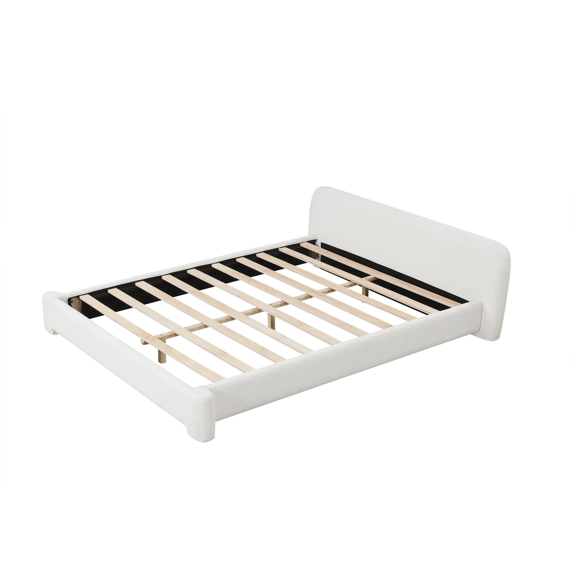 Cozy White Bouce Upholstered Bed