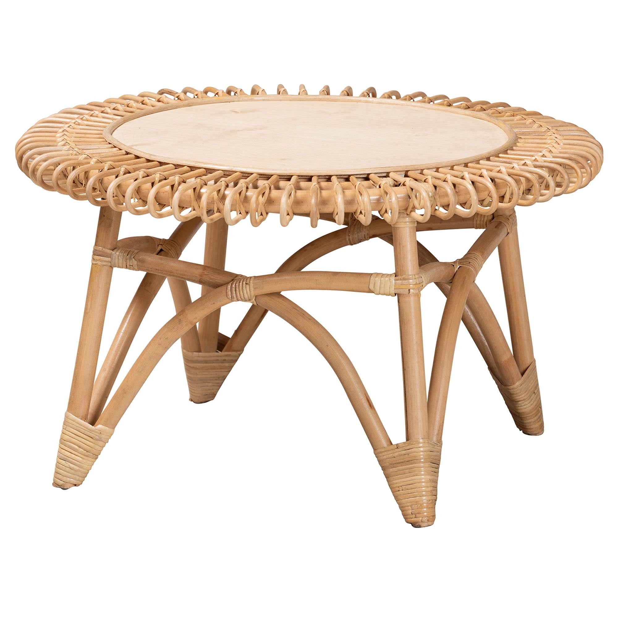 Zuma Round Rattan Accent Table