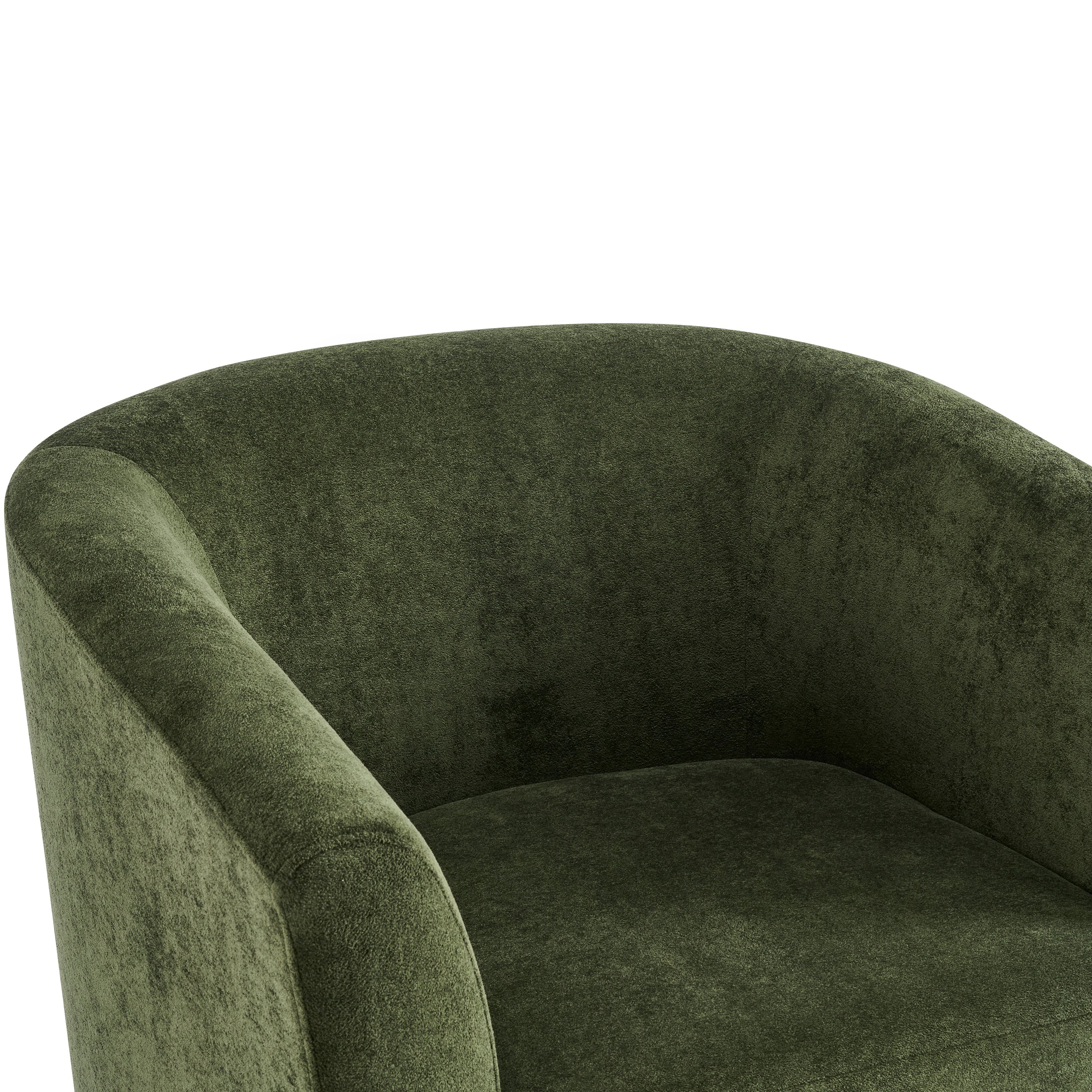 Wooden Base Swivel Accent Chair