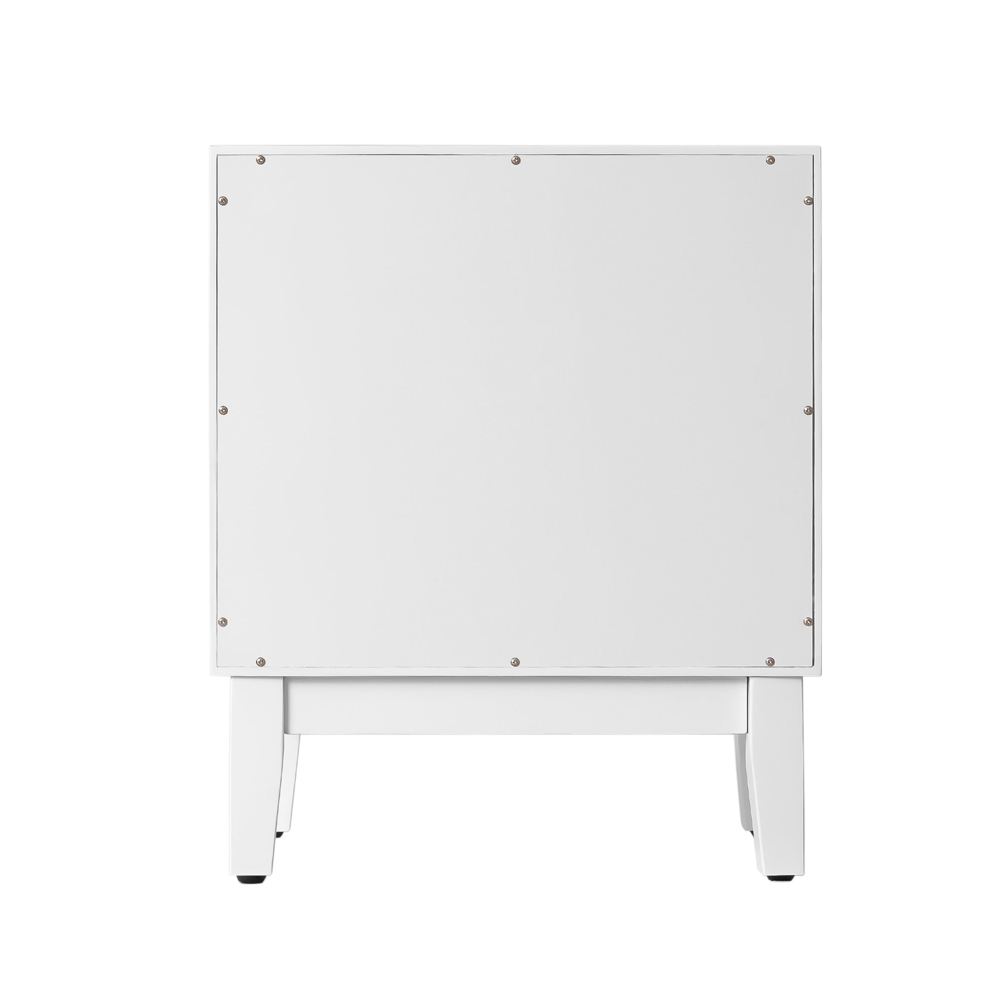 22" Pattern Mirror Glass Nightstand with 2 Drawers