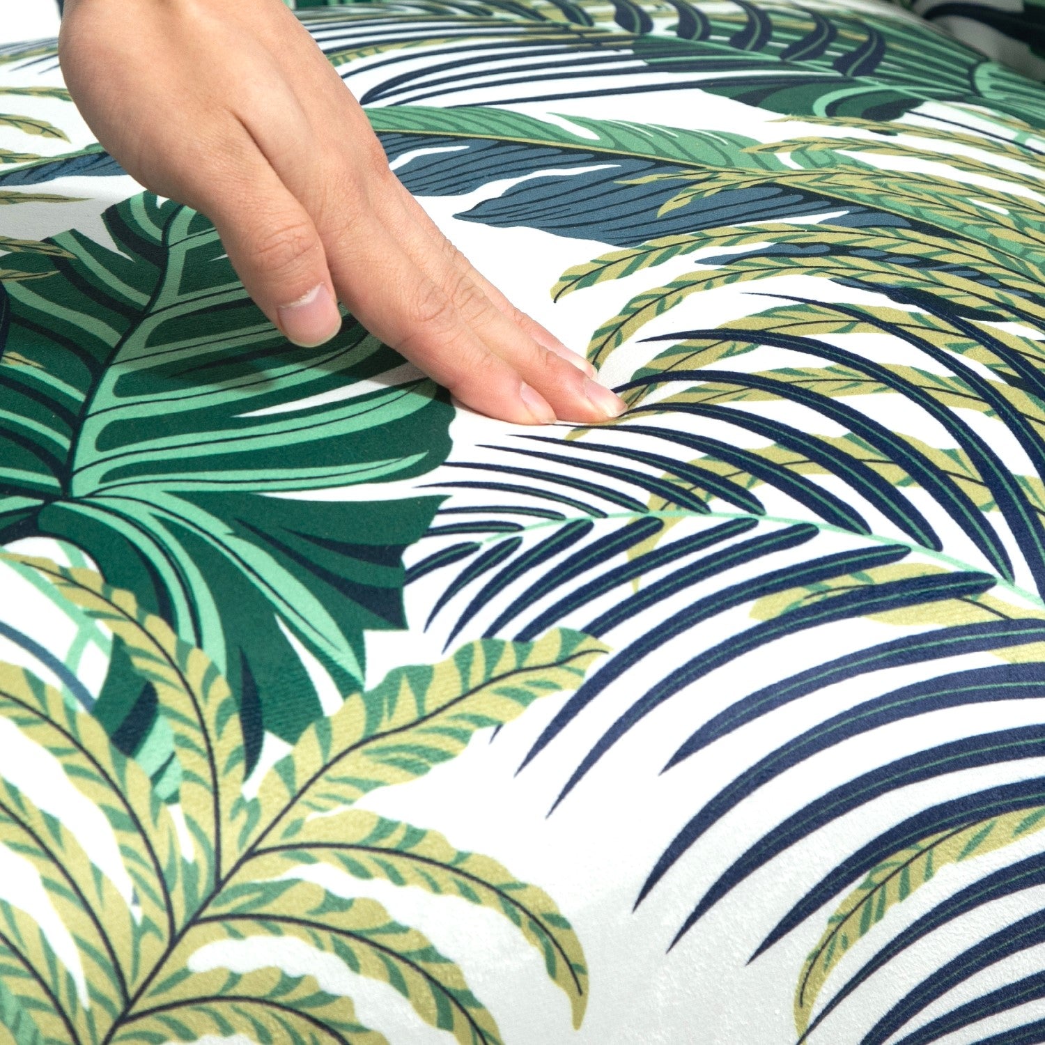 Palm Pattern  Wingback Accent Chair