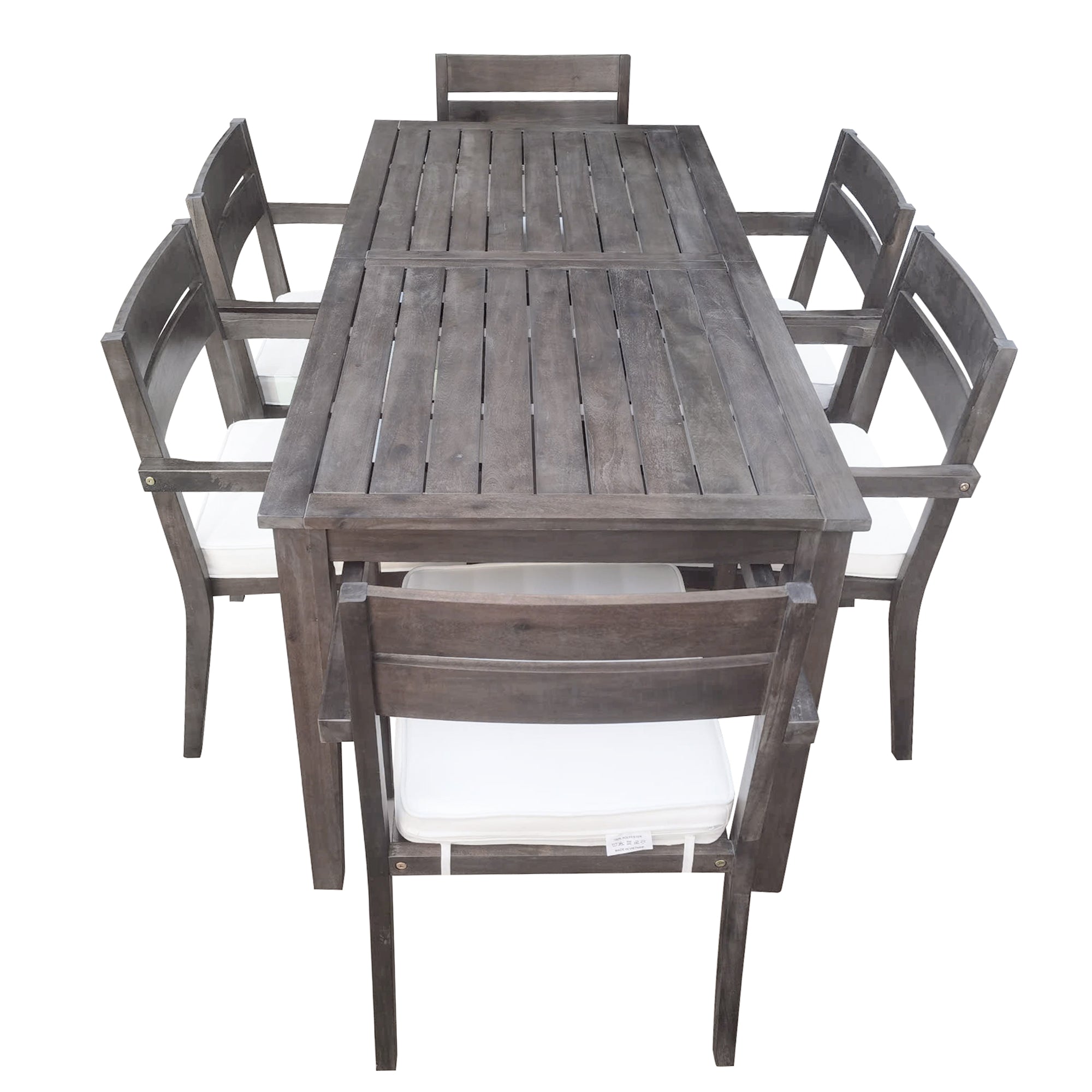 Acacia Wood Outdoor Dining Set with Table And 6 Chairs