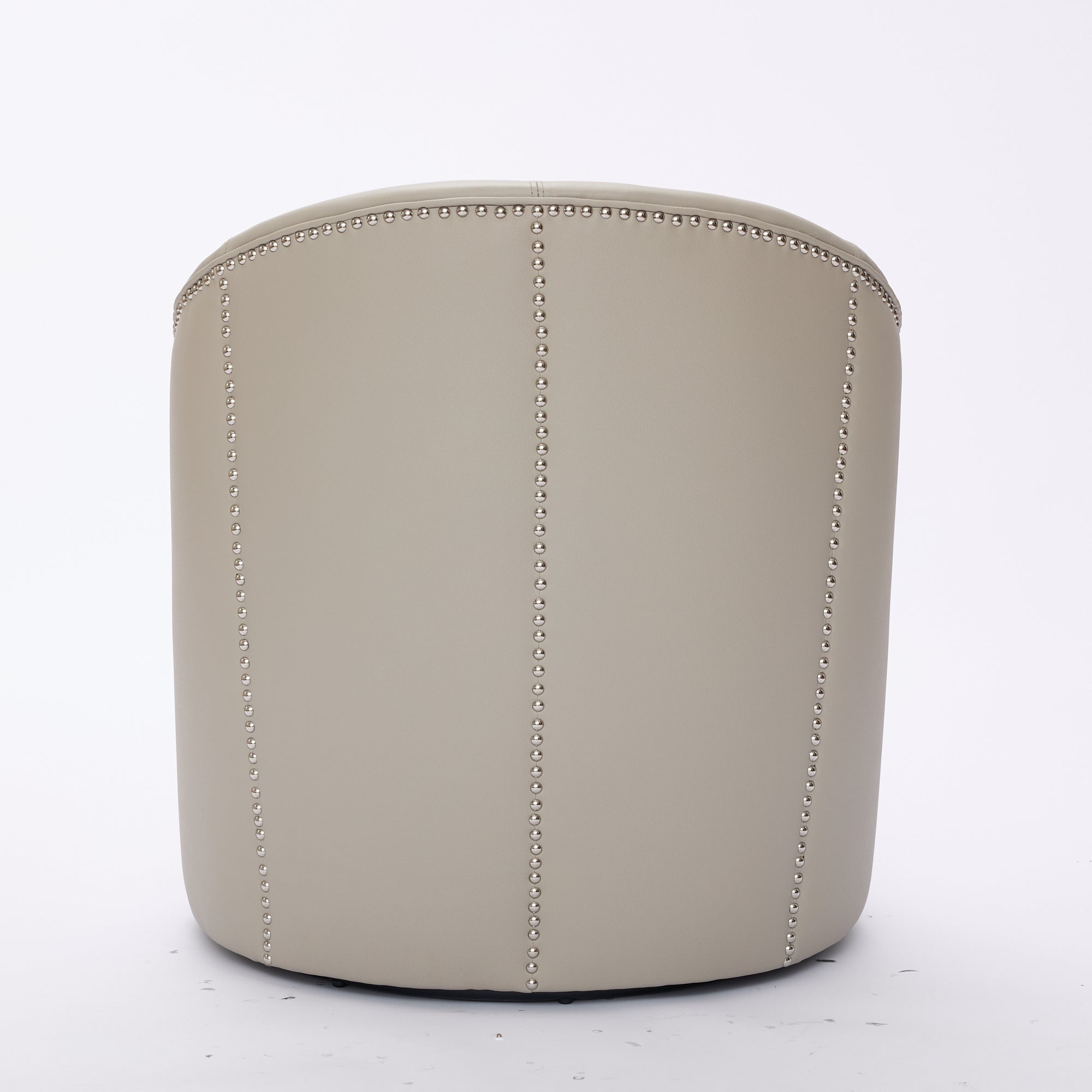 Top-Grain Leather Swivel Accent Chair