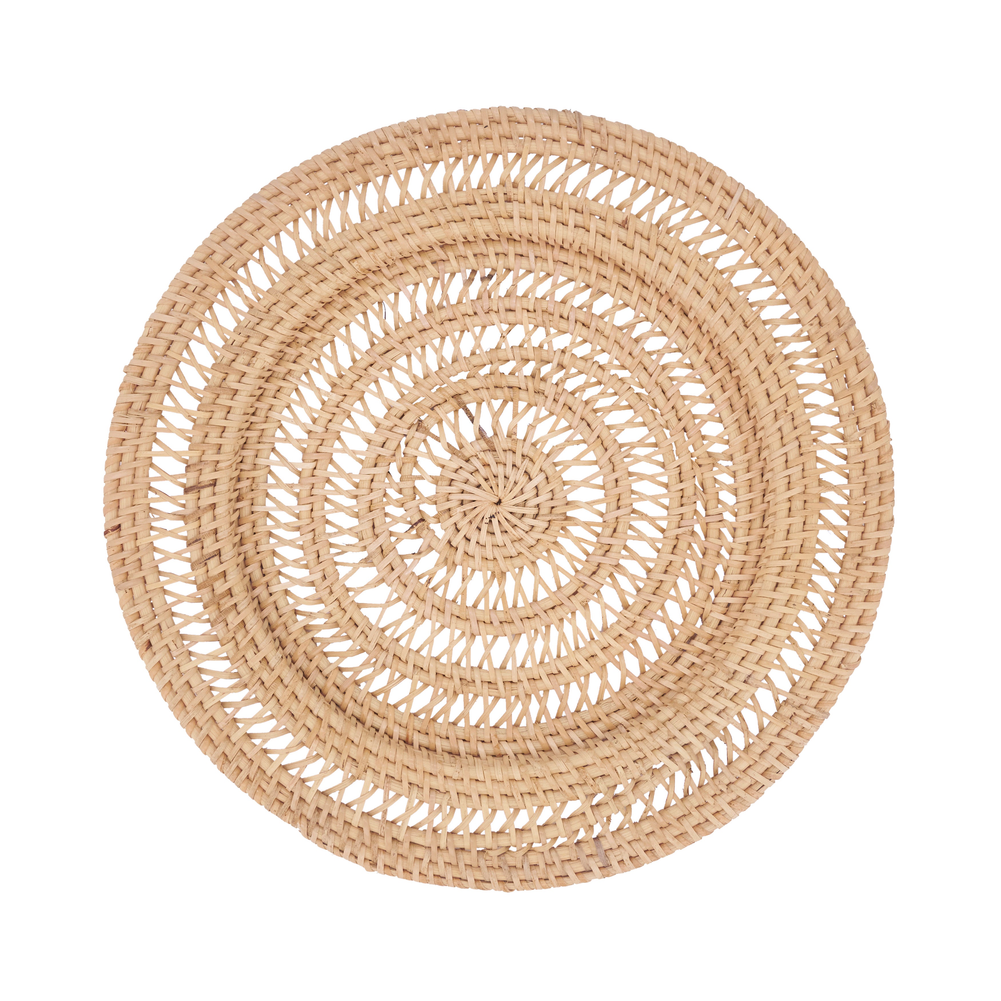 Rustic Rattan Charger, Set of 4