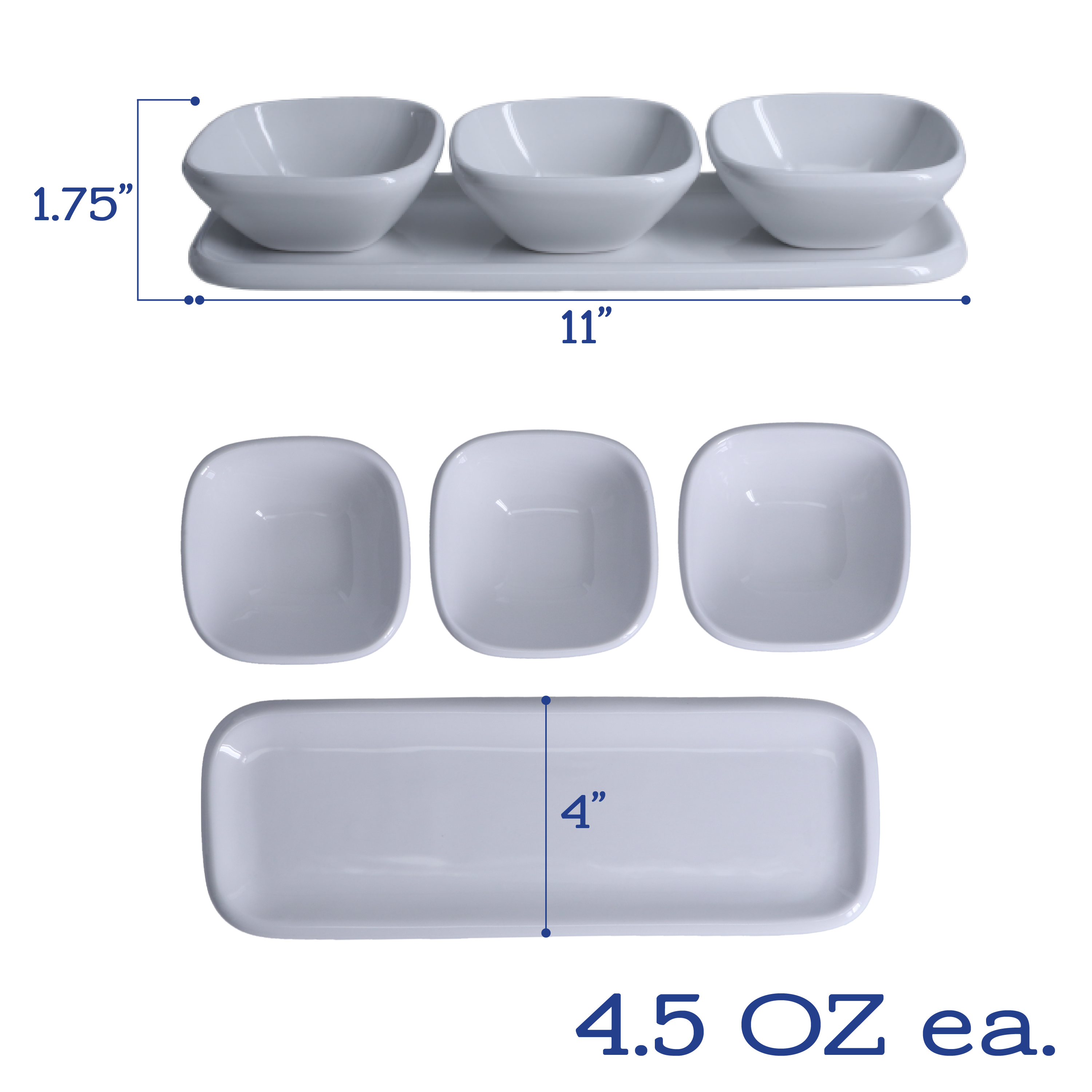 8-Piece Impulse Dip Set, White