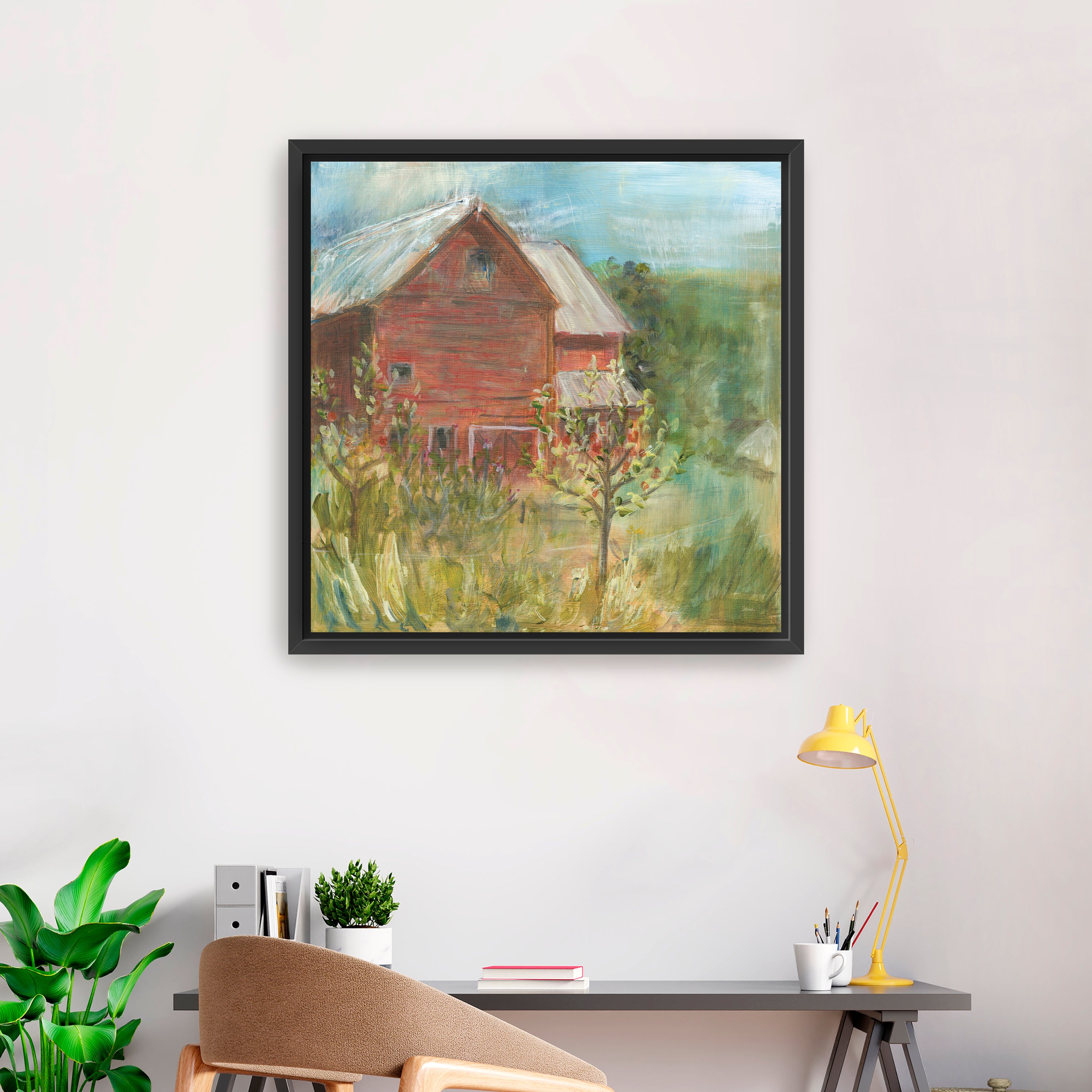 Barn Orchard Canvas Giclee