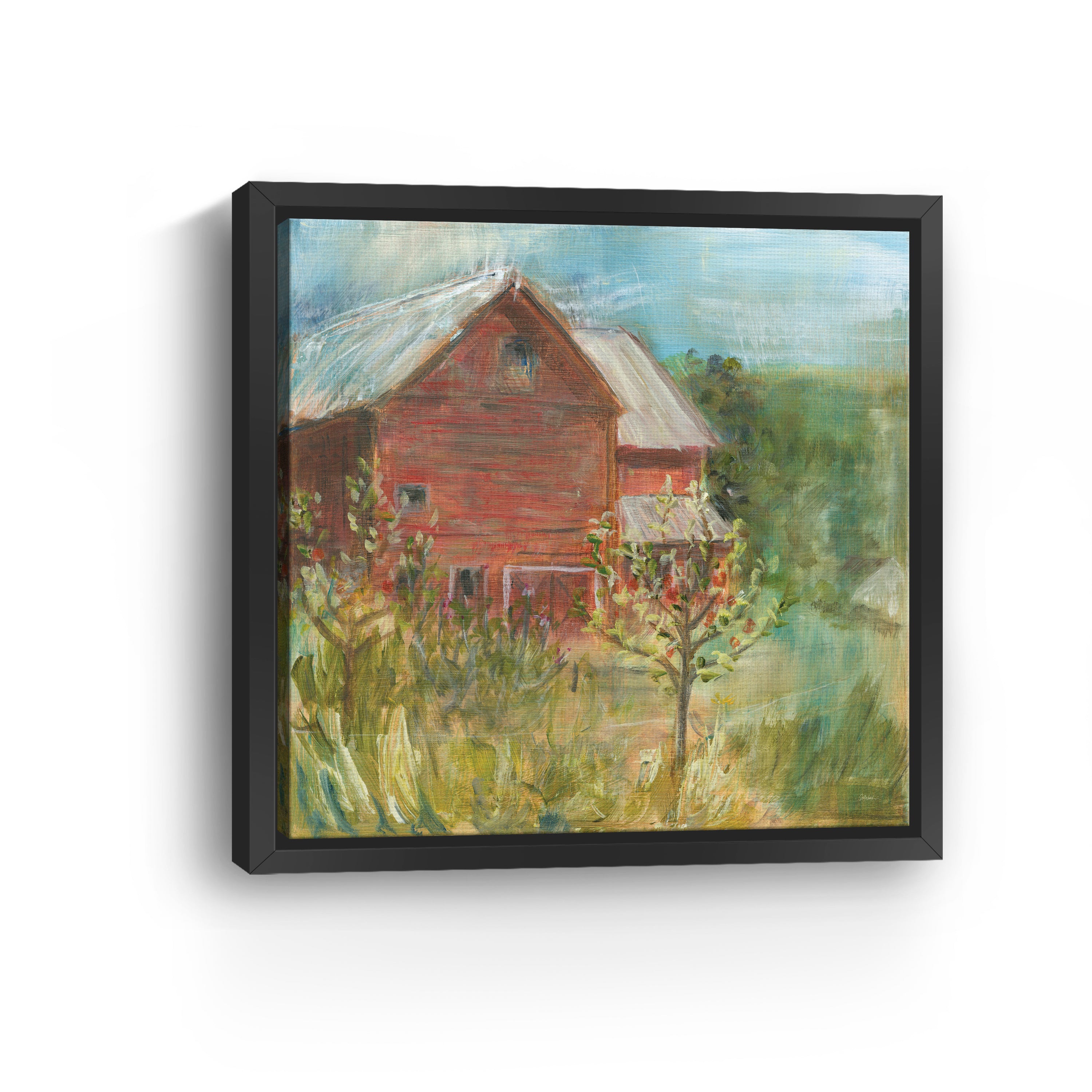 Barn Orchard Canvas Giclee