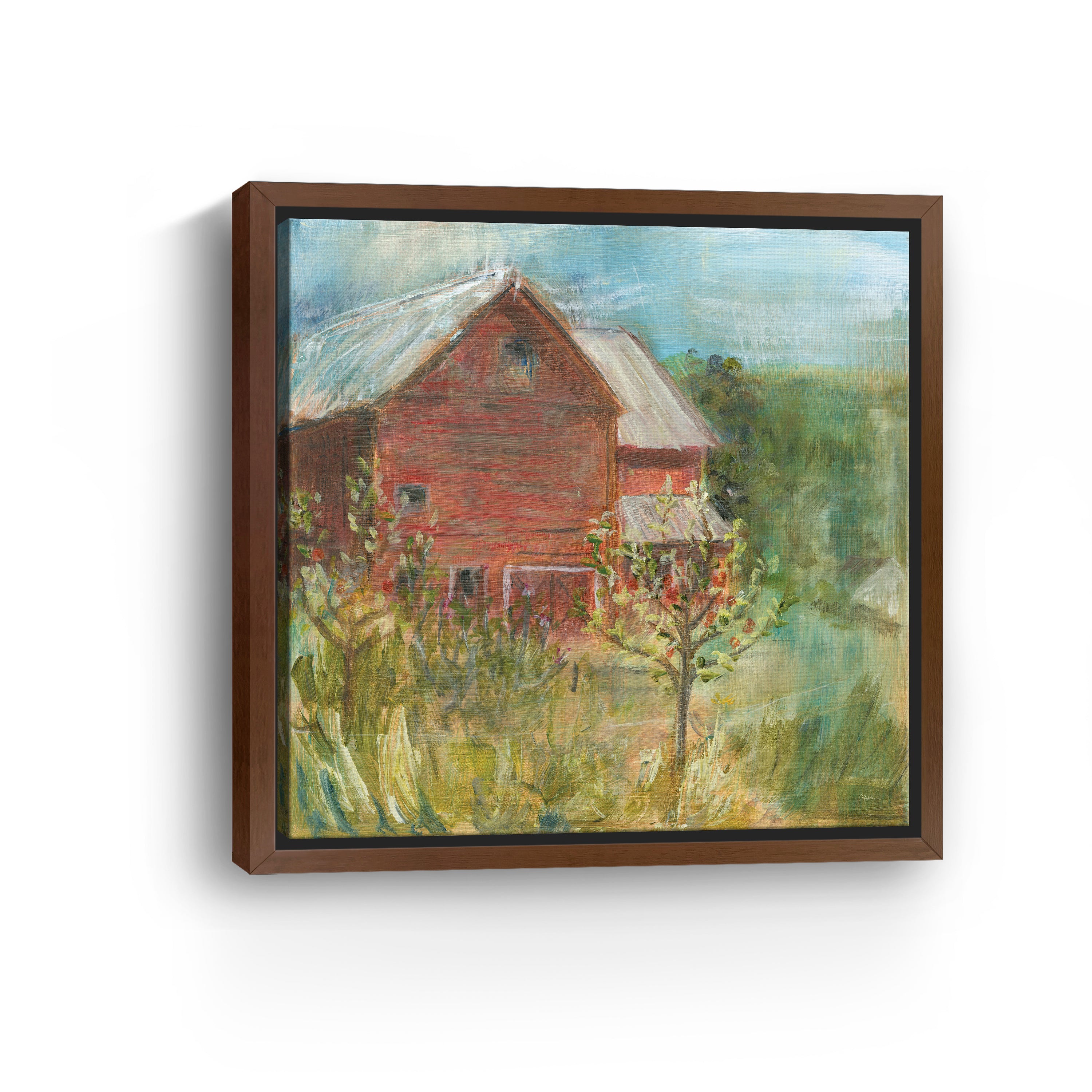 Barn Orchard Canvas Giclee