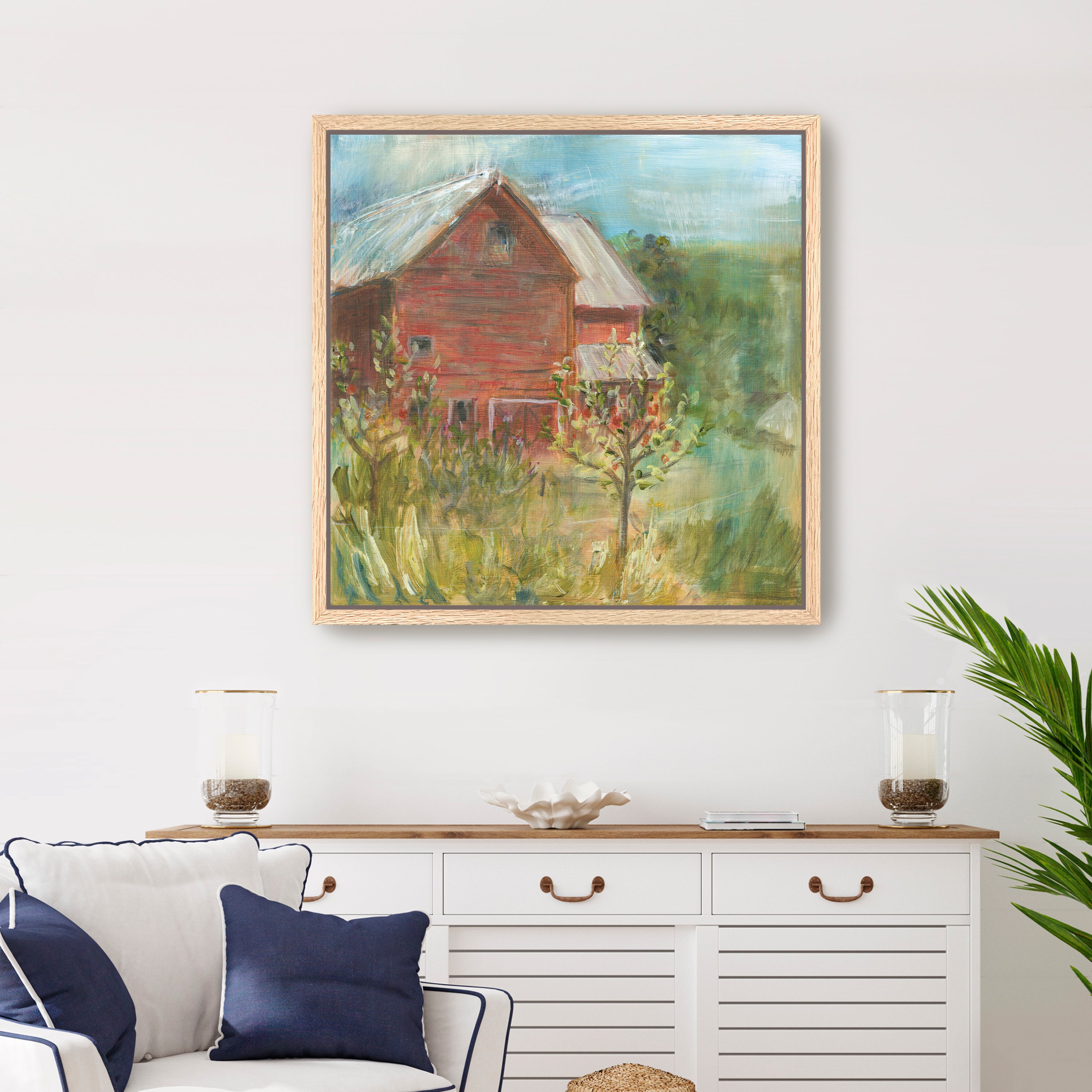 Barn Orchard Canvas Giclee