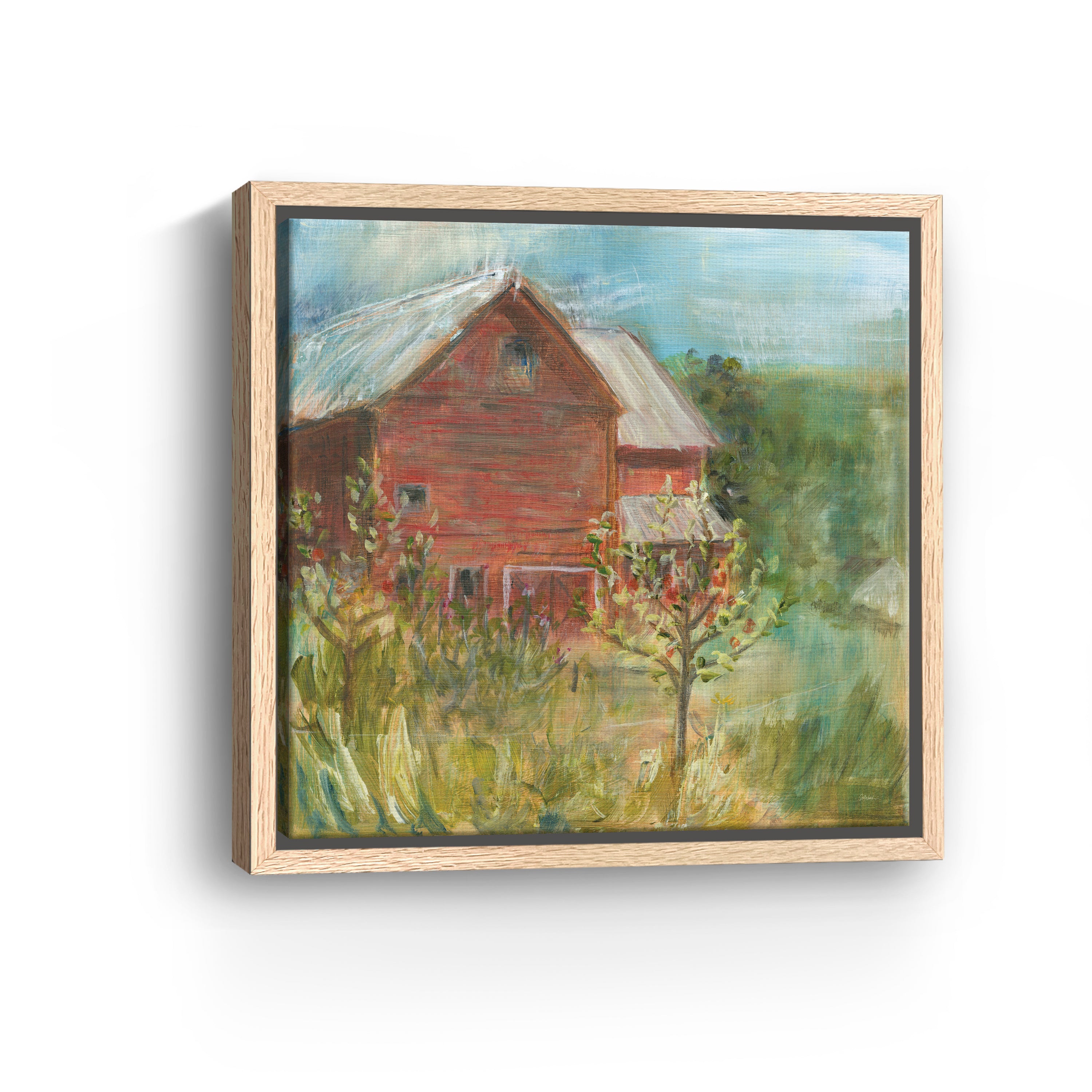 Barn Orchard Canvas Giclee