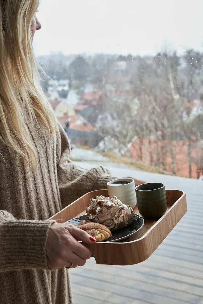 Hanna Tray with Handles Wood