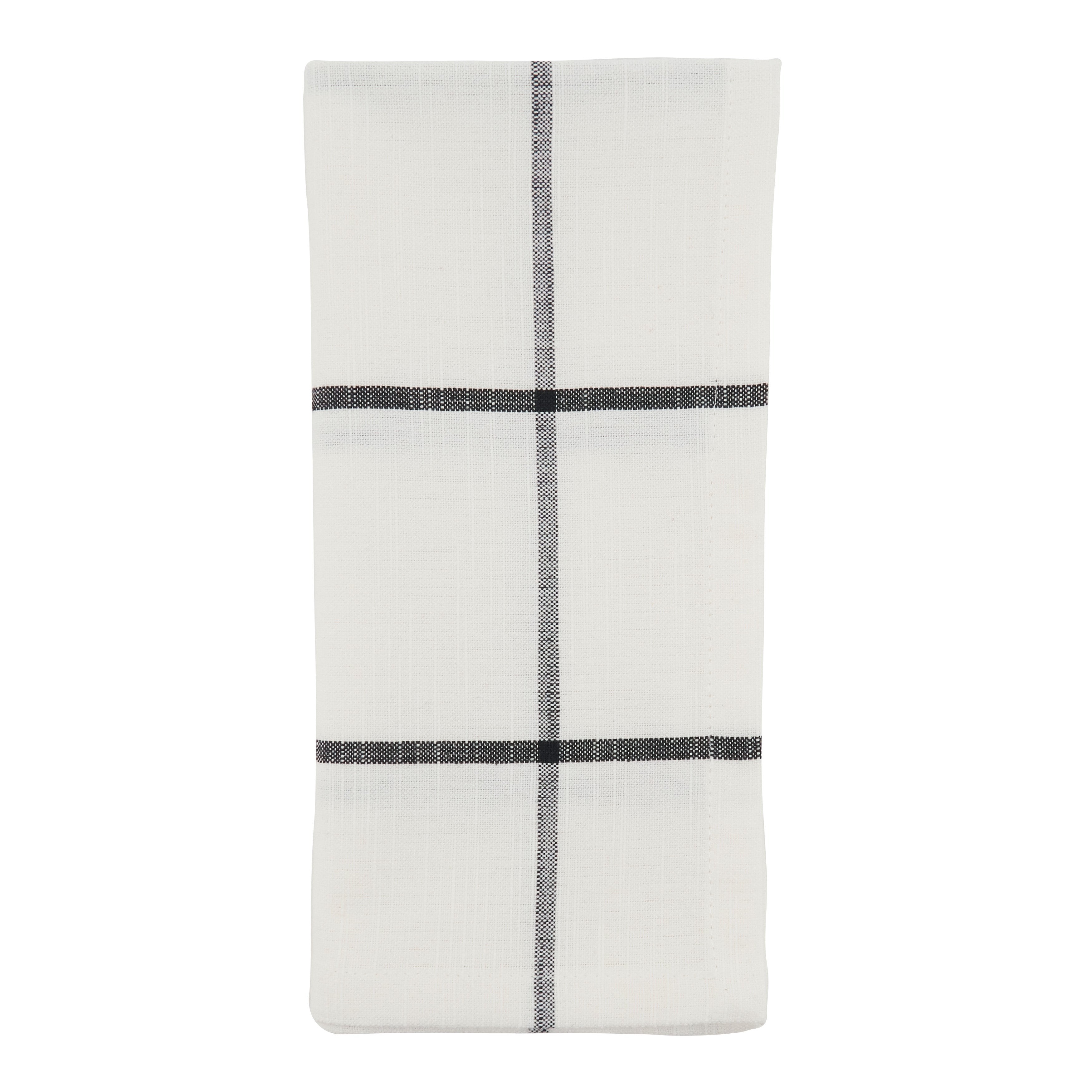Windowpane Plaid Table Napkin, Set of 4