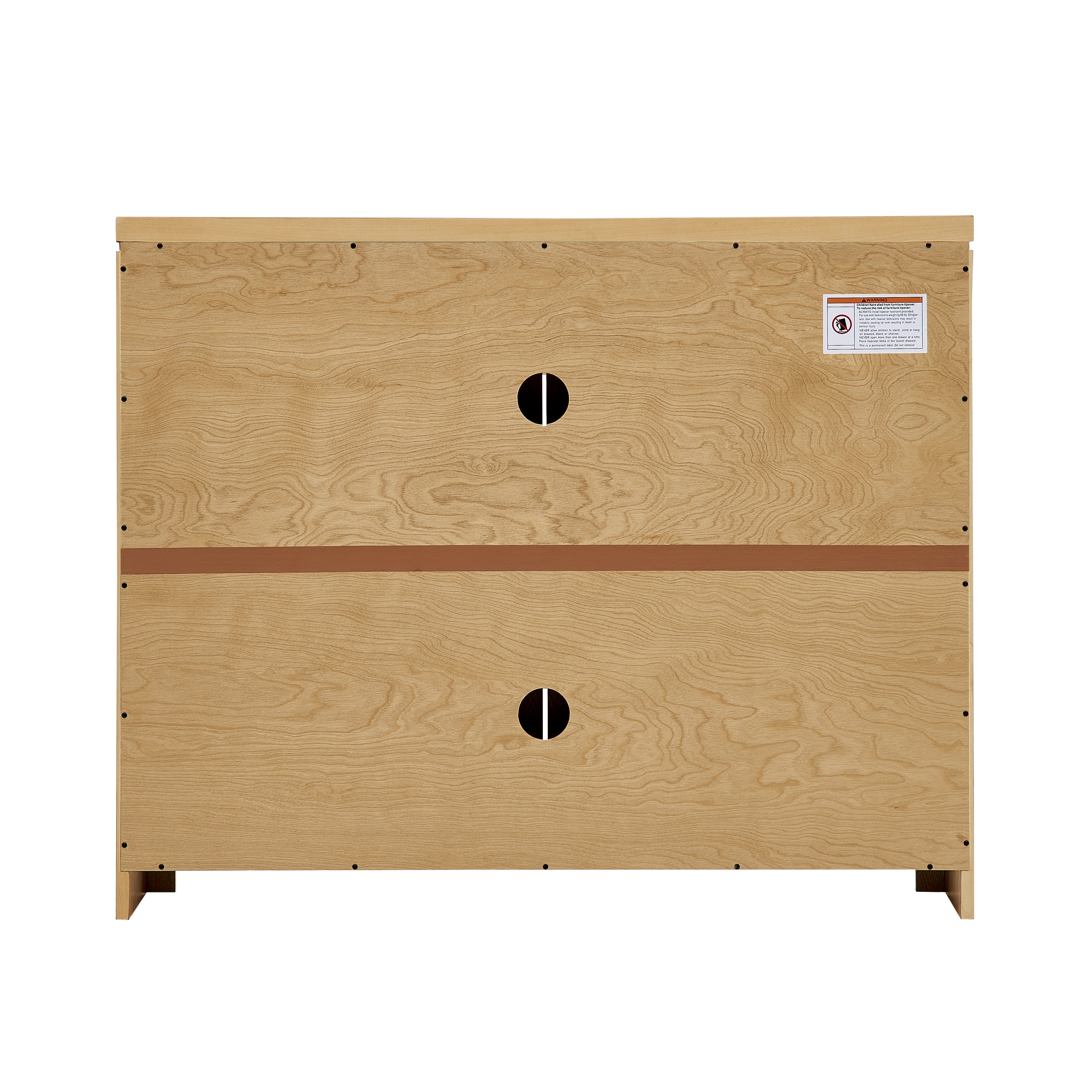 Mid-Century Modern Rattan Accent Storage Cabinet