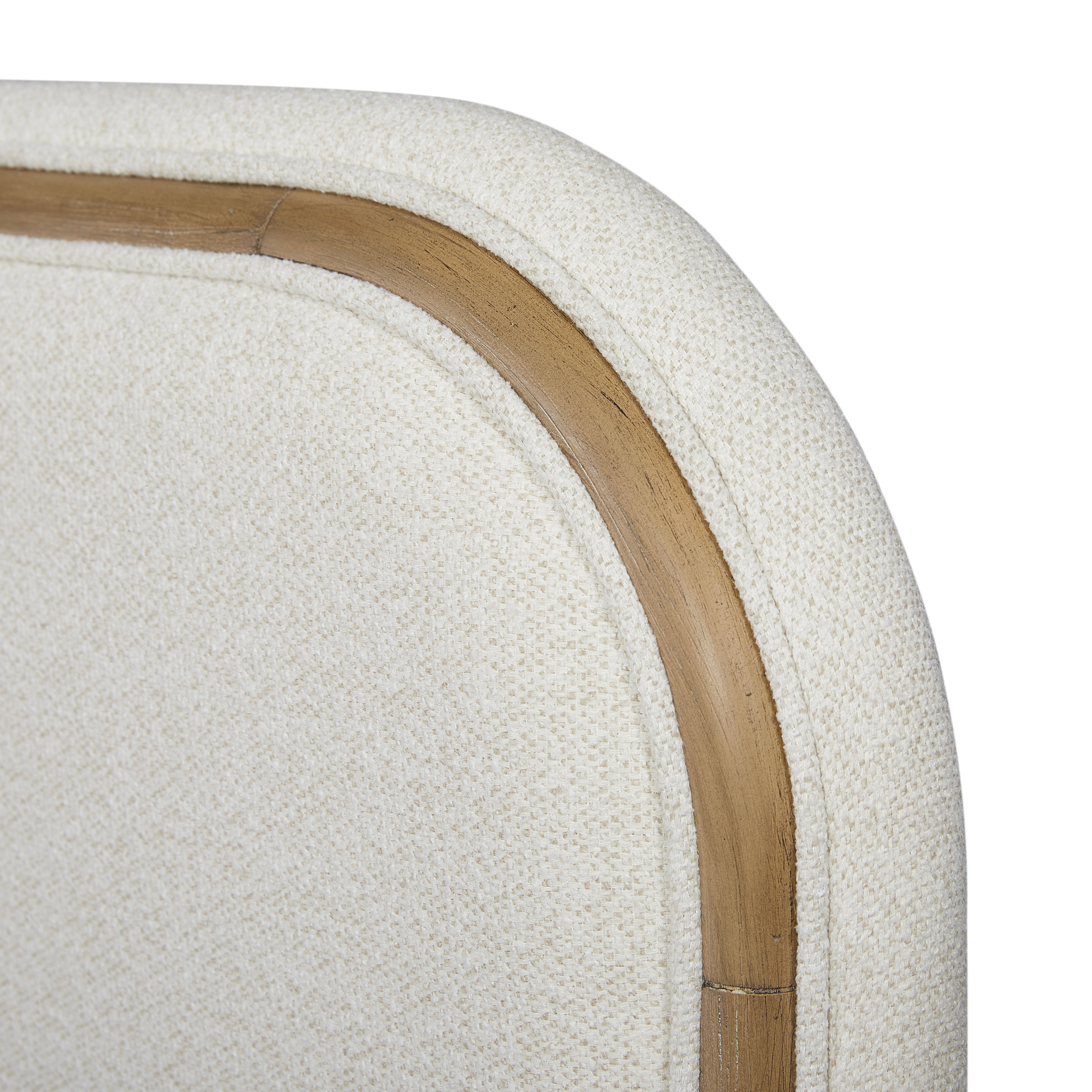 Toffee & White Sand Upholstered Bed