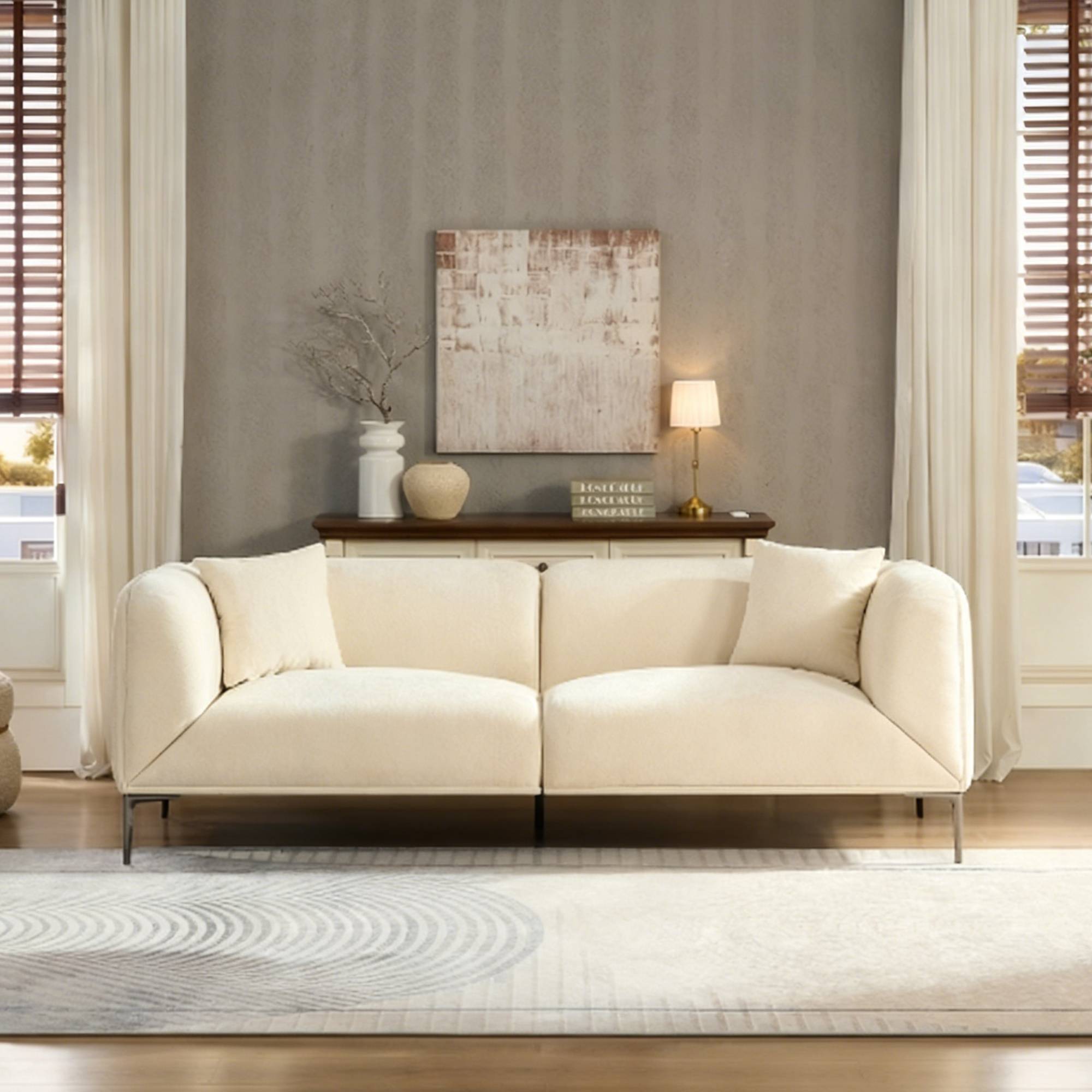 Modern Sofa with Metal Legs