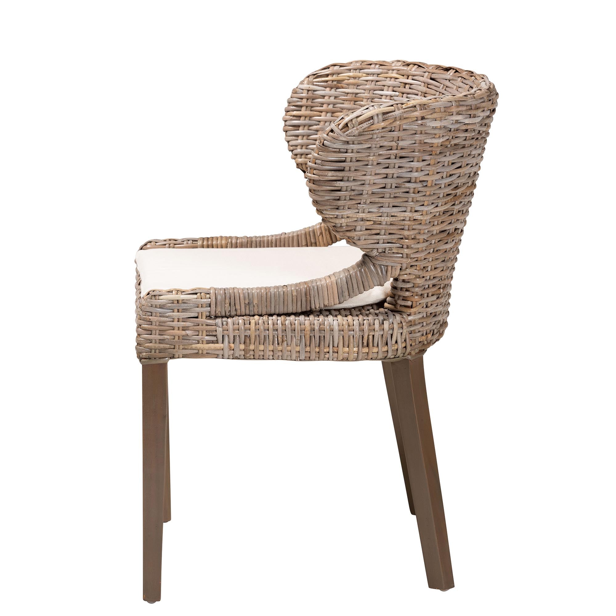 Flynn Rattan and Wood Dining Chair