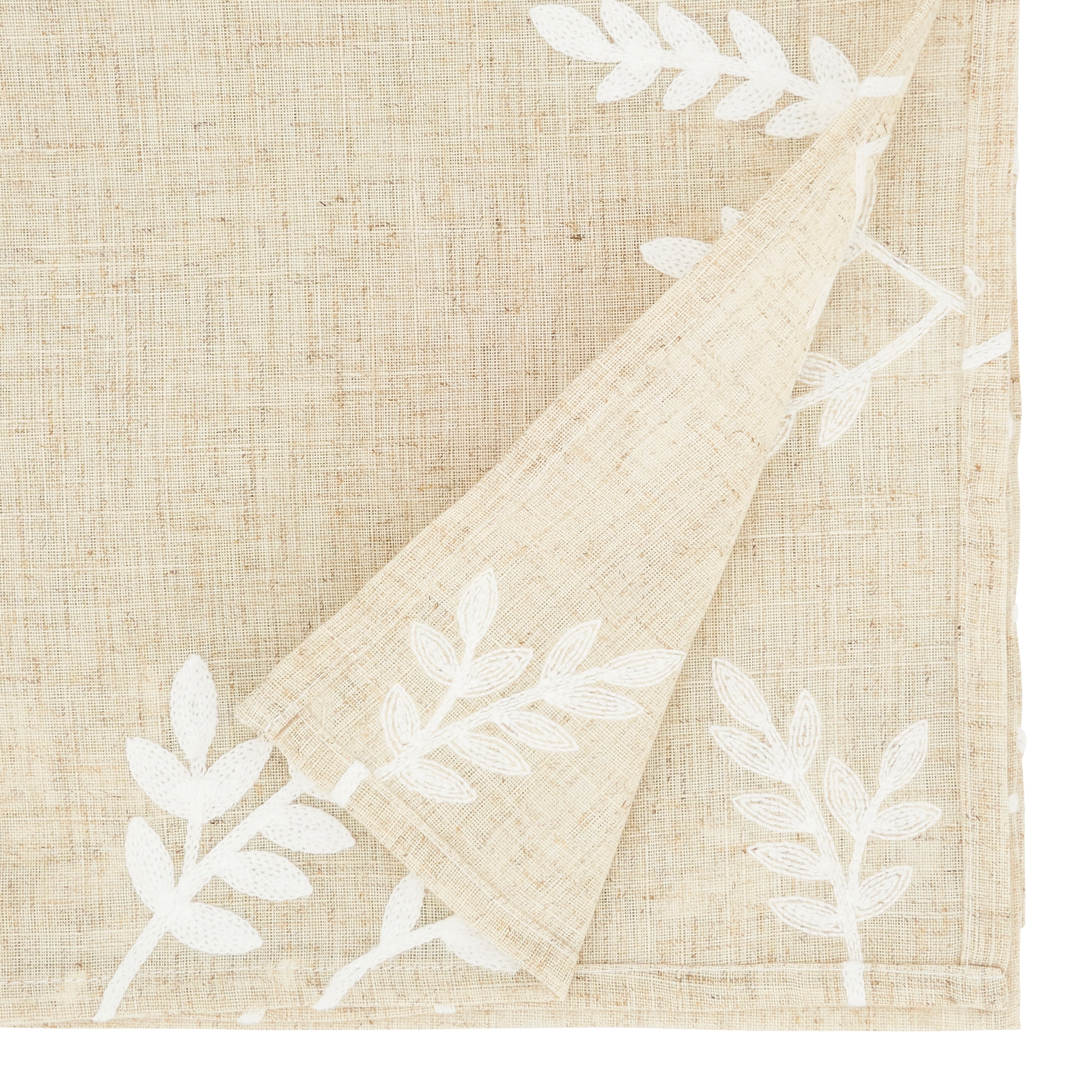 Foliage Embroidery Table Runner