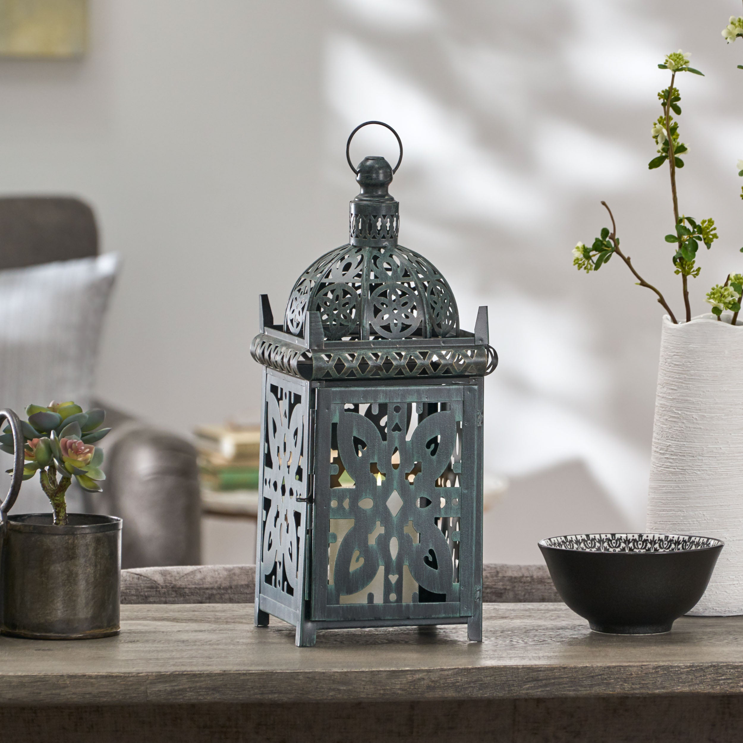 Jenera Indoor Iron Handcrafted Decorative Lantern