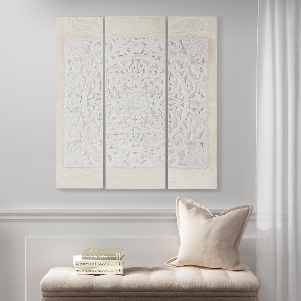 3-Piece Dimensional Resin Canvas Wall Art Set