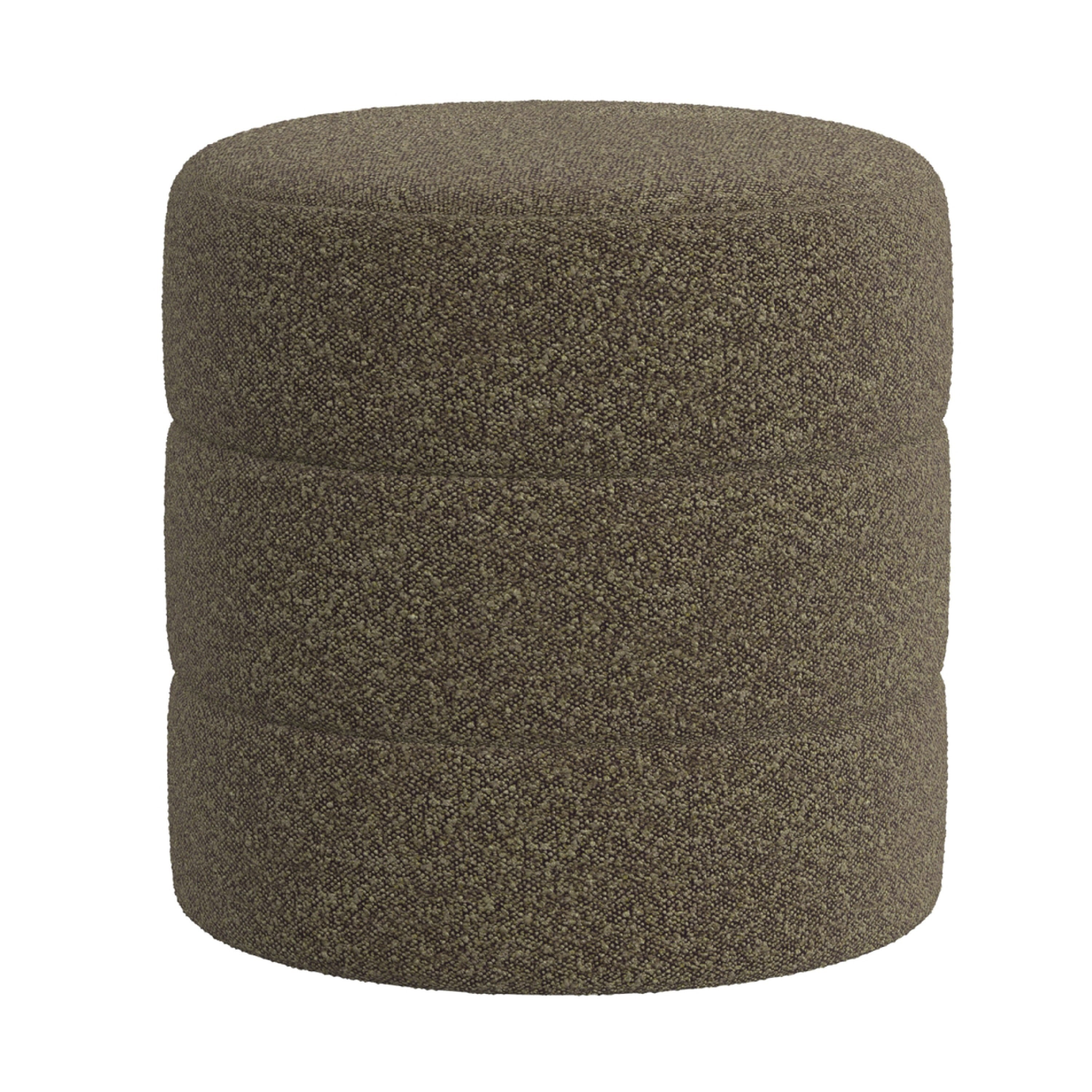 Sem Round Channel Stitch Accent Ottoman