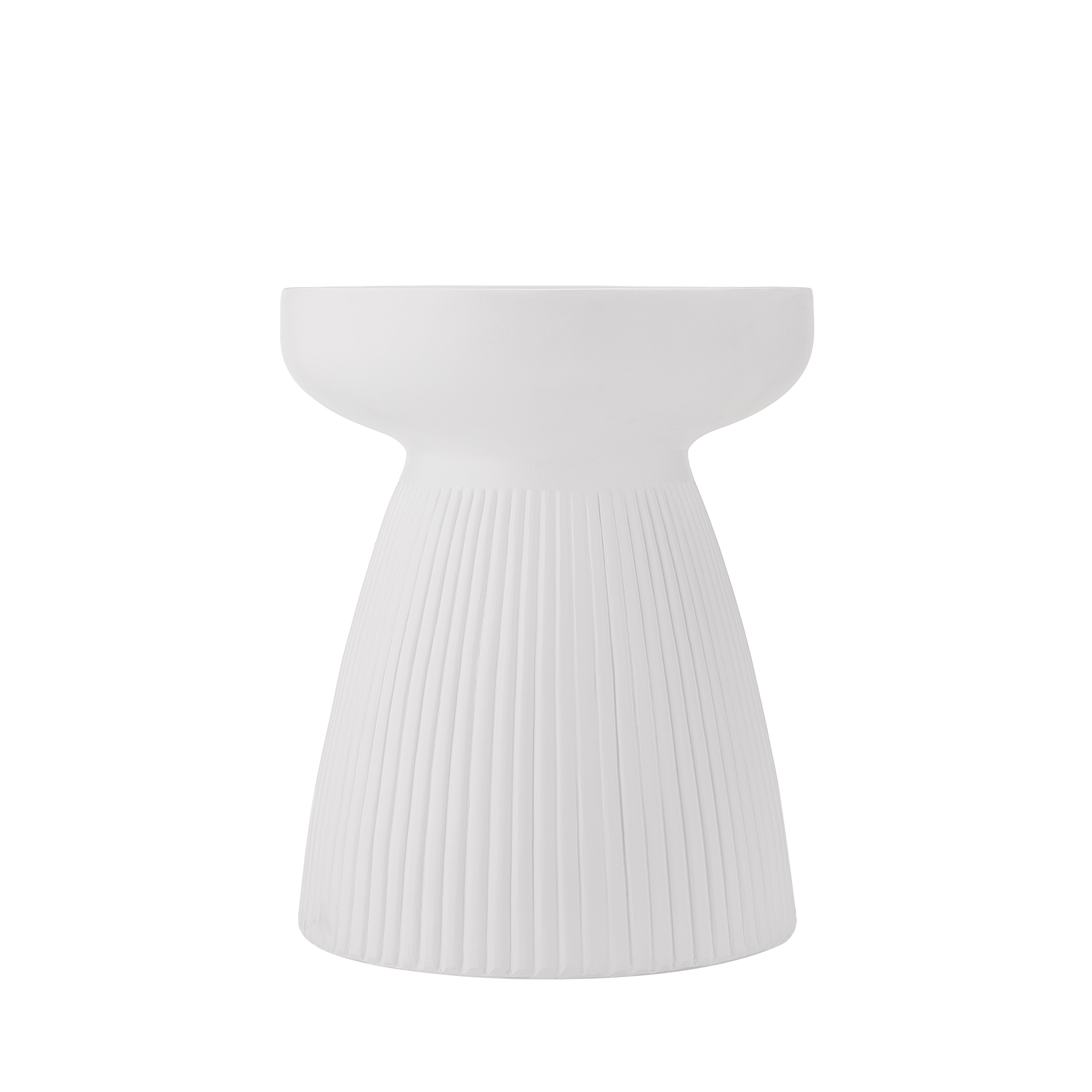 Outdoor Fluted Pedestal Side Table