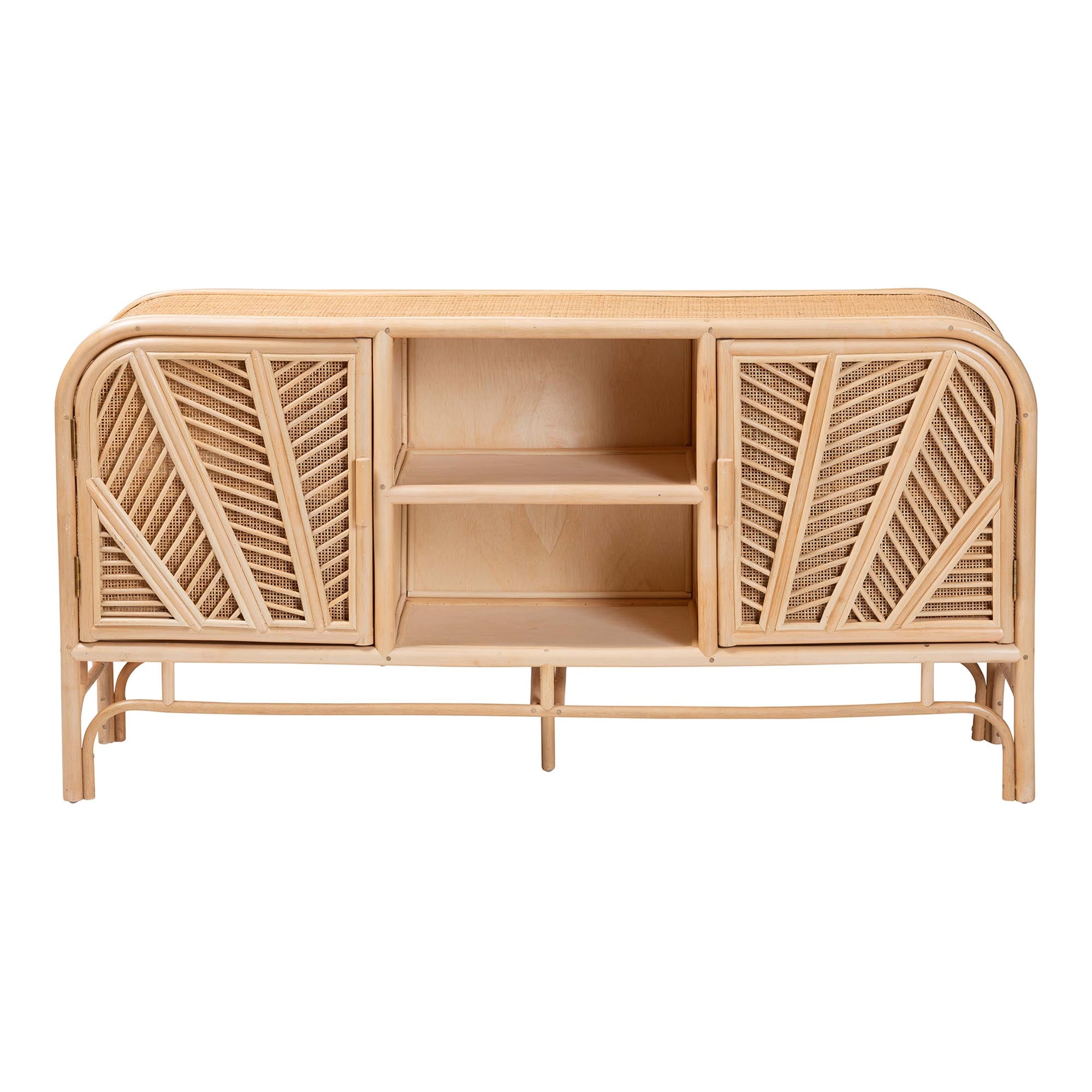 Bohemian Natural Rattan 2-Door Storage Cabinet