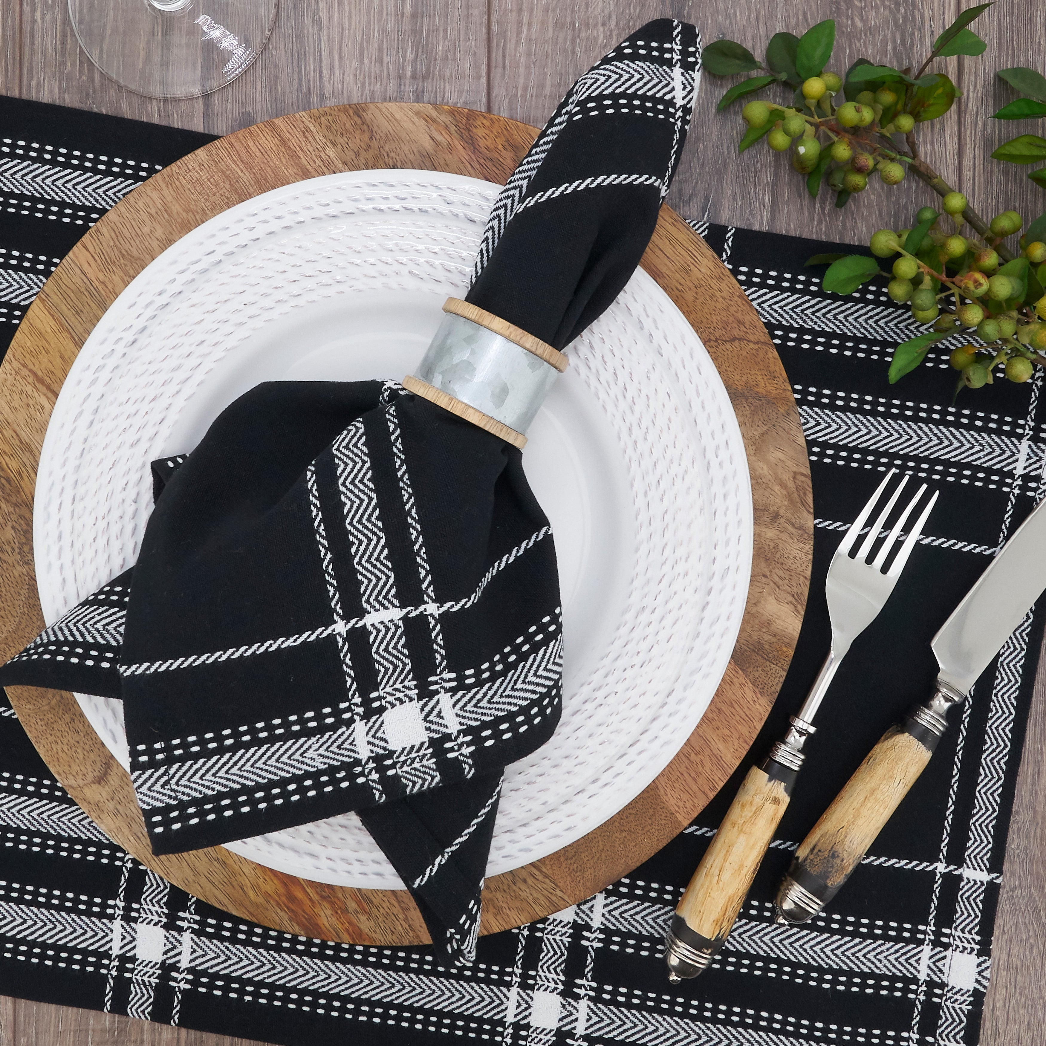 Plaid Table Napkin, Set of 4