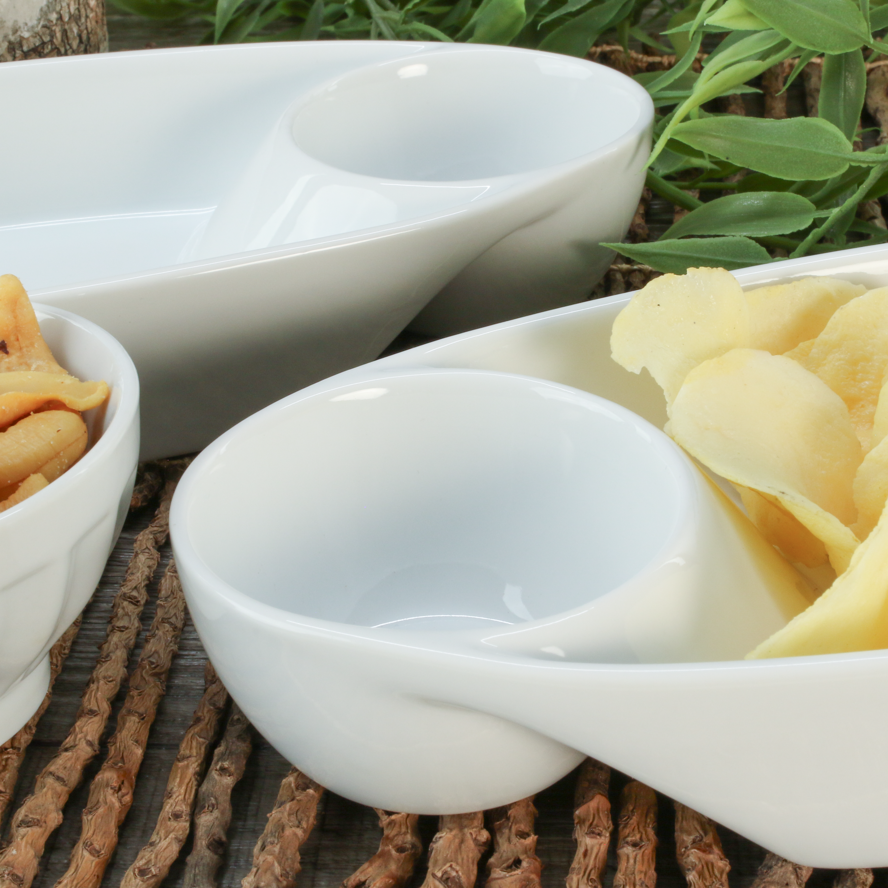 Oval Chip-N-Dips, Set of 4