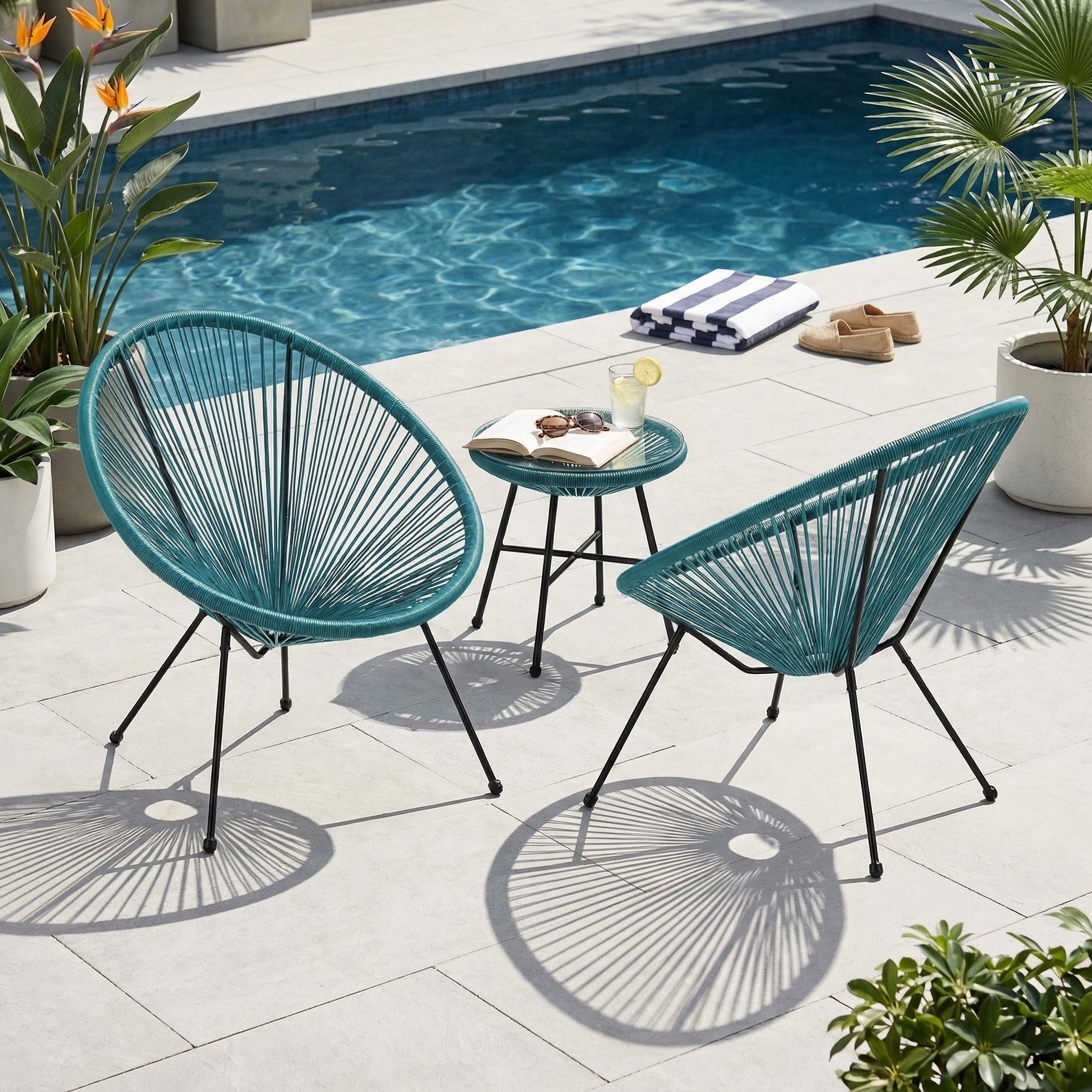 Anson Chair, Set of 2 - Teal