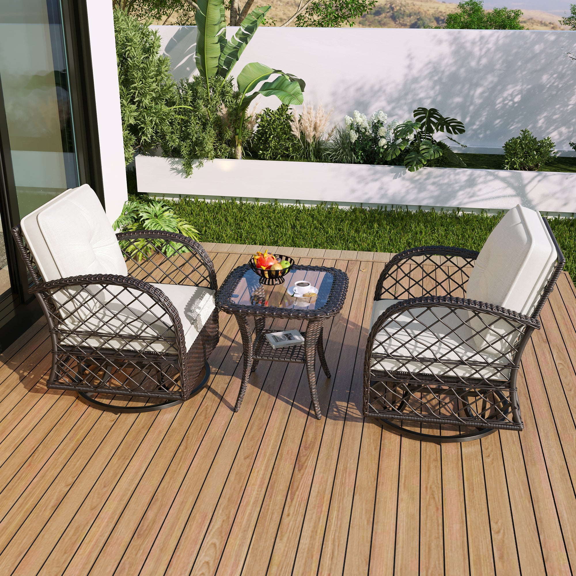 3-Piece Outdoor Chat Set