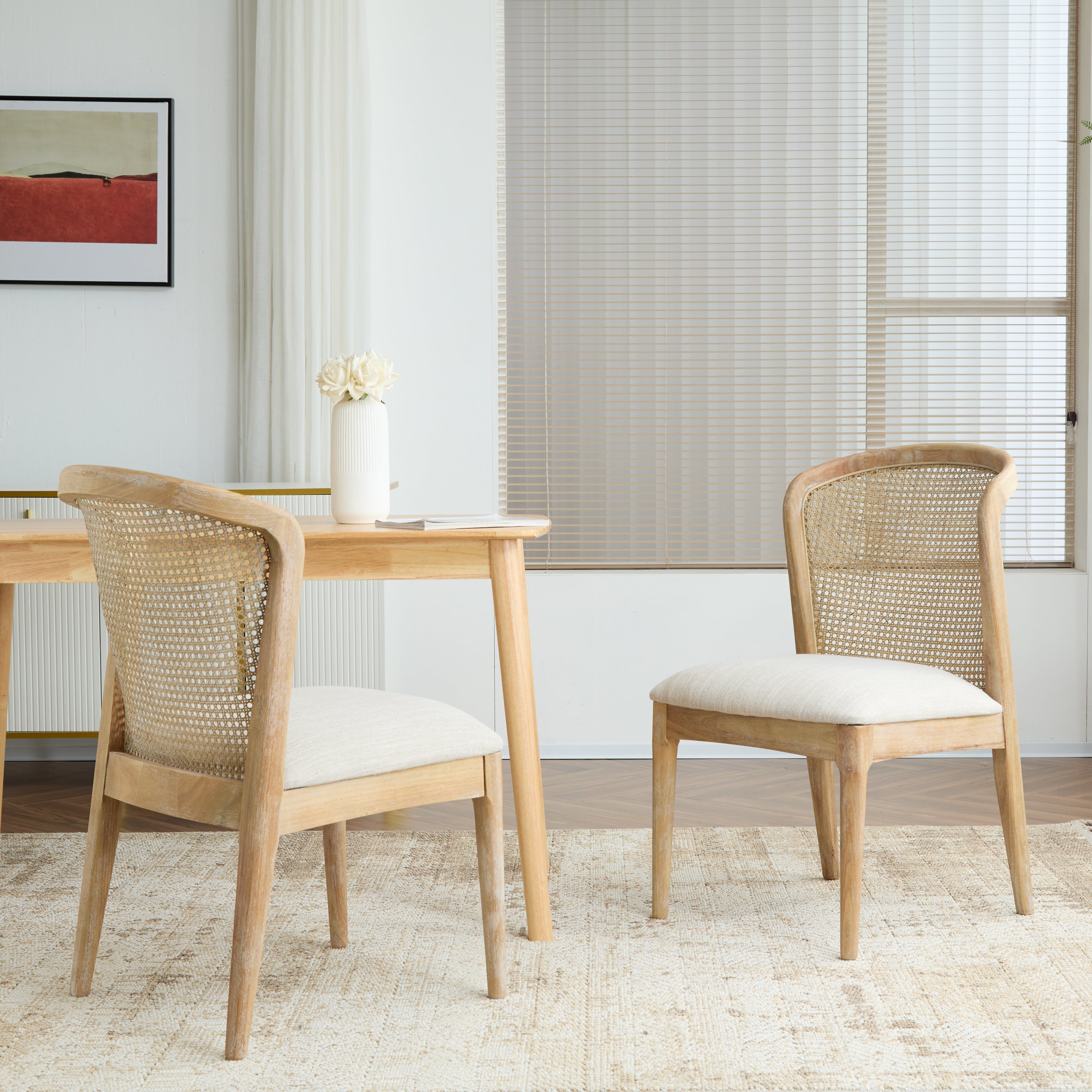 Cane Side Chair, Set of 2