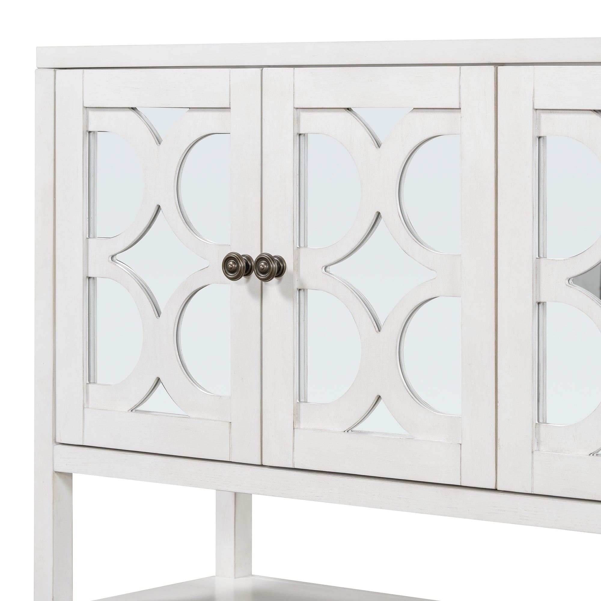 Mirrored Door Console Table
