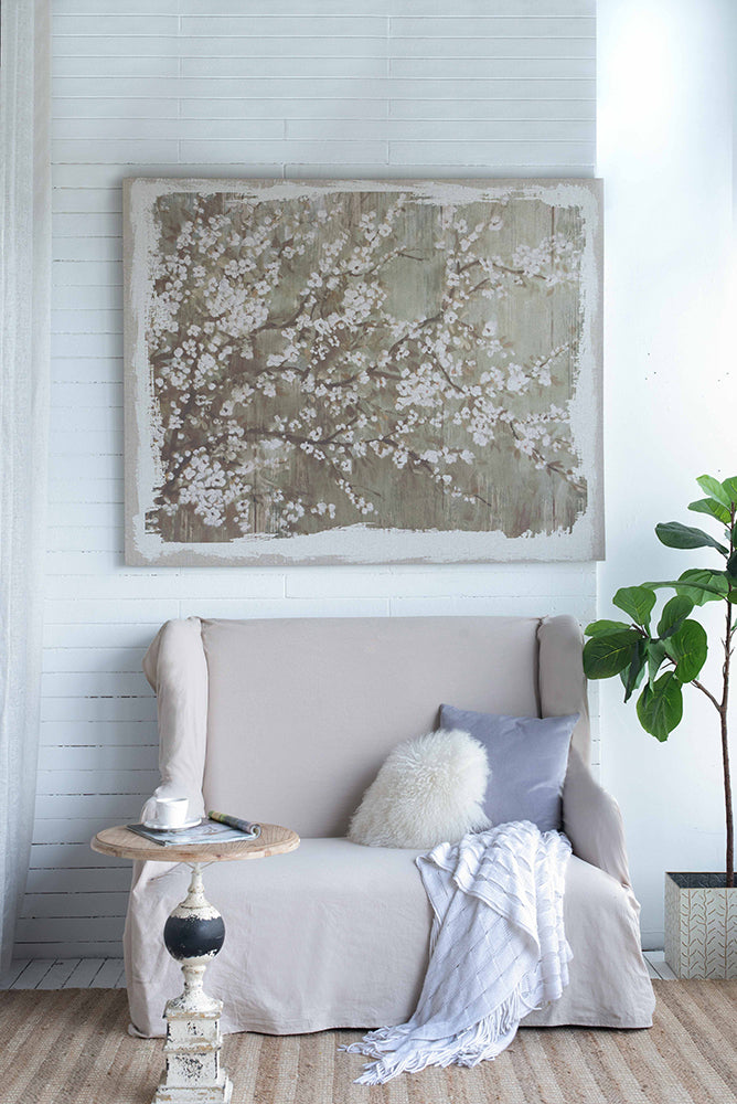 Canvas Wall Art with Large Cherry Blossom Print