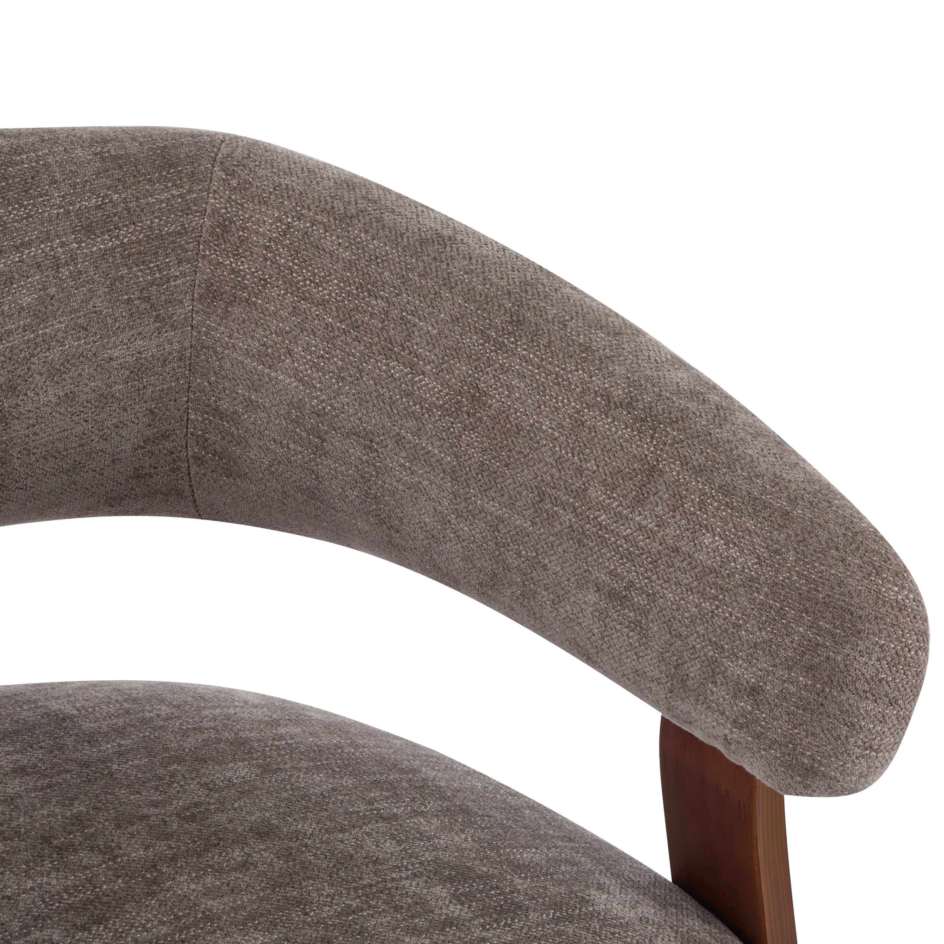 Modern Open-Back Accent Chair with Wooden Frame