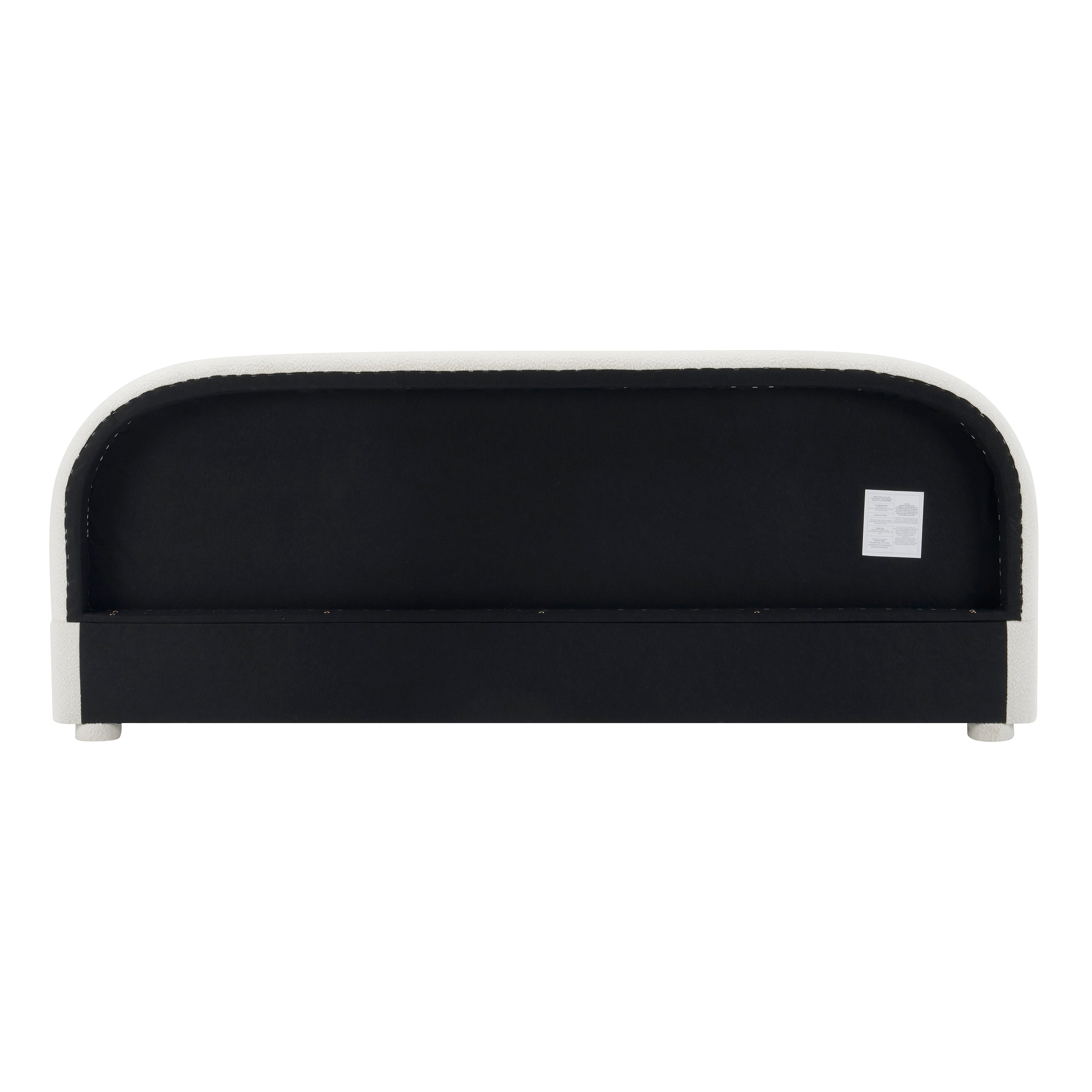 Modern Bed Frame with Upholstered Curved Headboard
