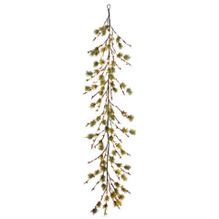 6 ft Pre-lit Artificial Christmas Twig Garland with Warm White LED Twinkle Lights