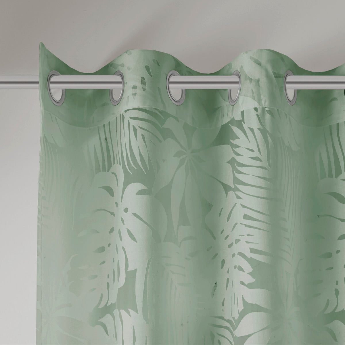 Palm Leaf Burnout Window Sheer