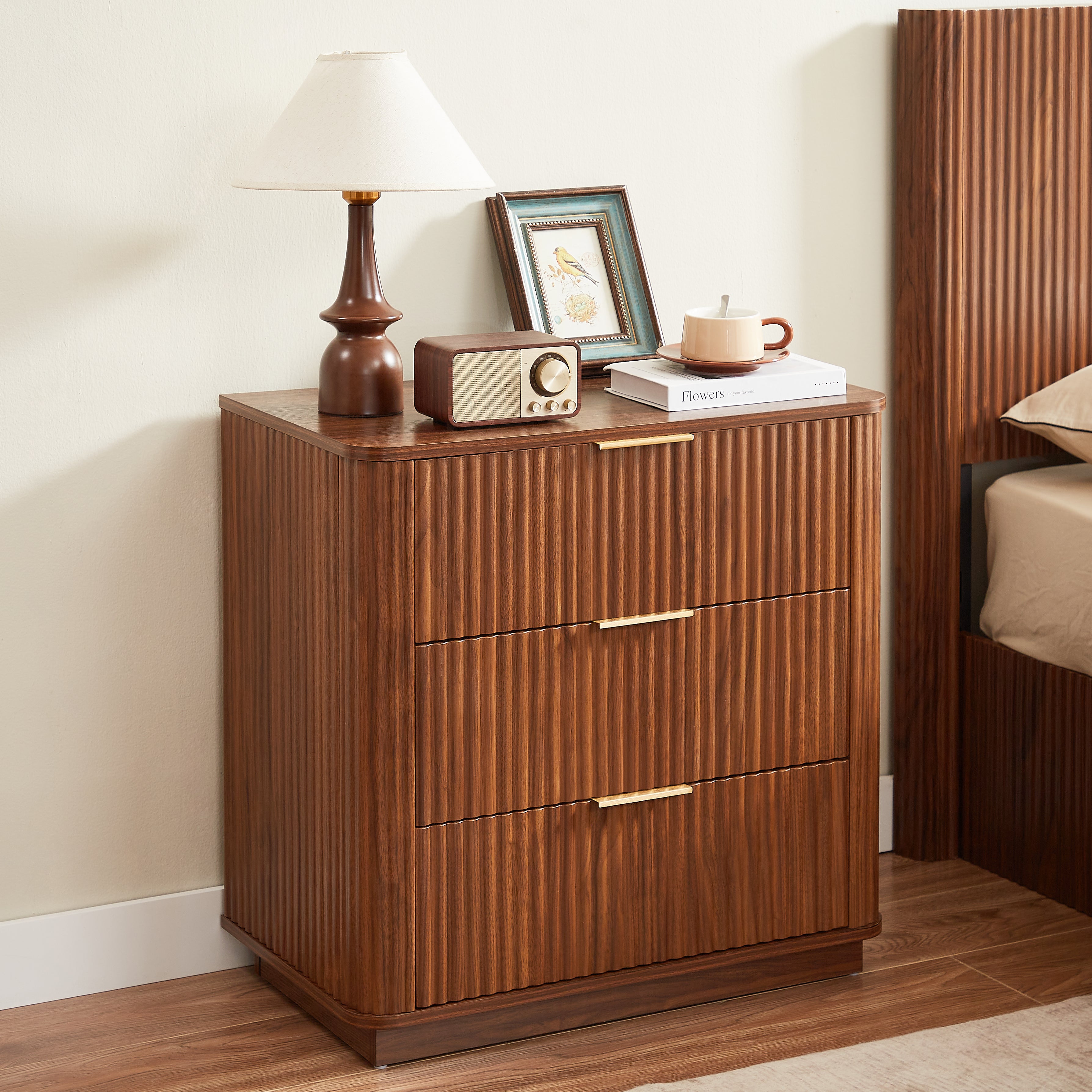 Wide Modern Chest of Drawers, Set of 2