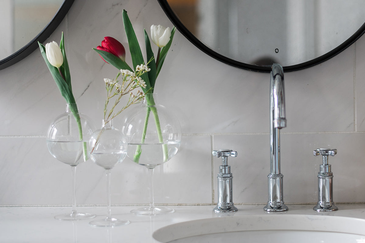 Clear Wine Glass Vase