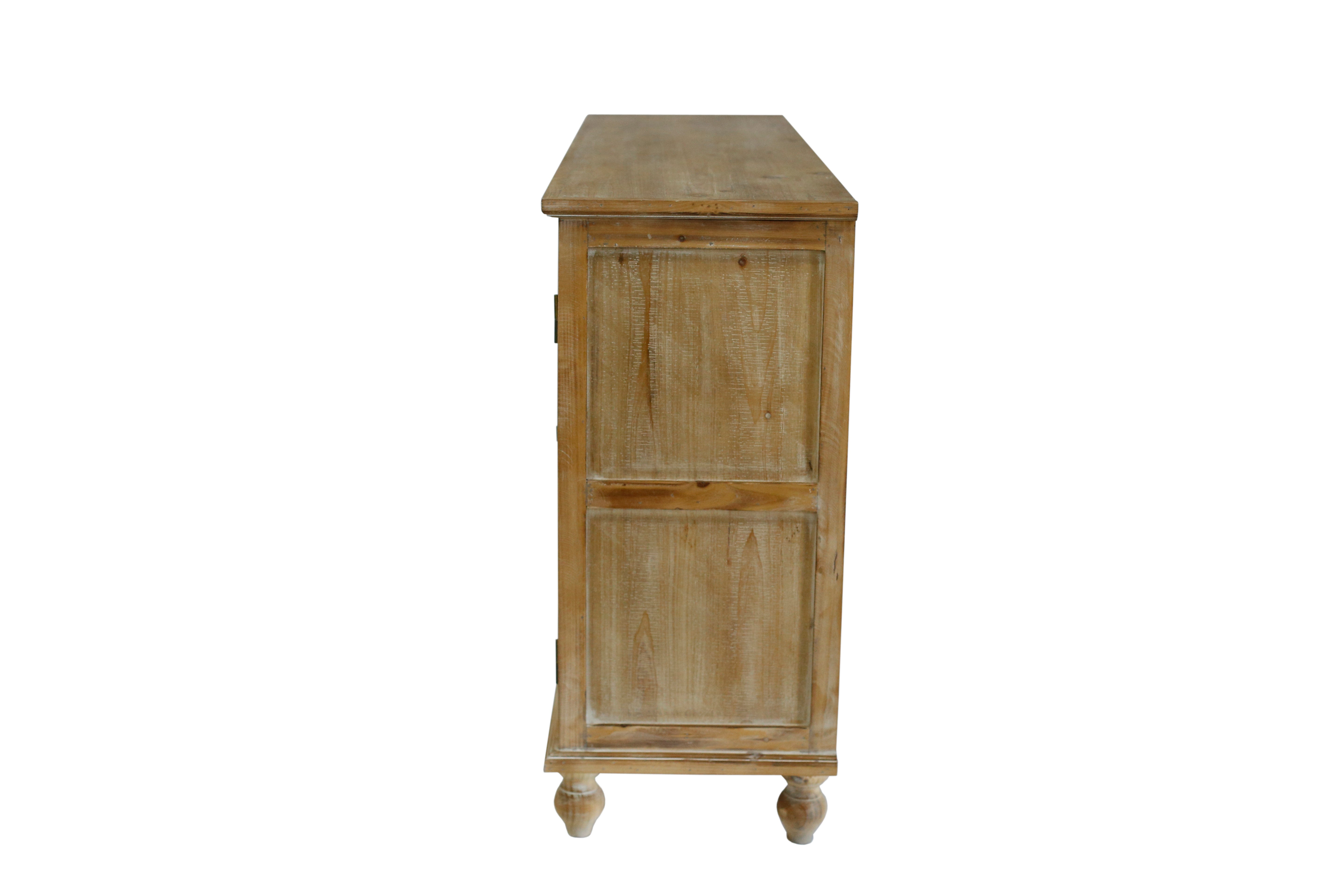 Accent Cabinet with 4 Carved Floral Doors