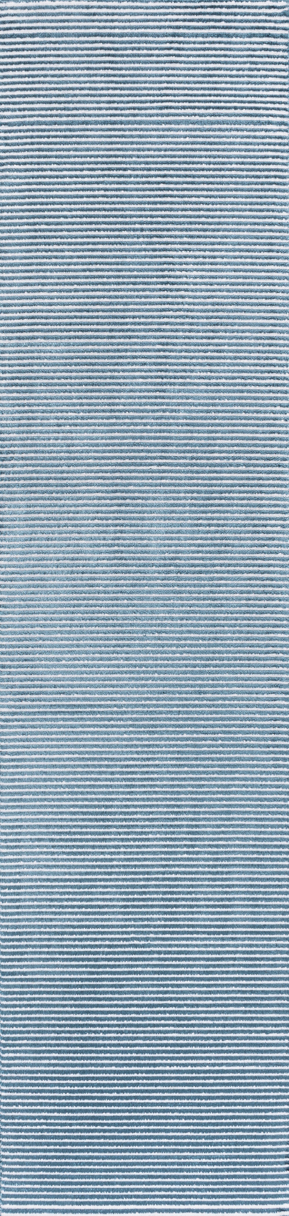 Cole Modern Minimalist Pinstripe High-Low Area Rug