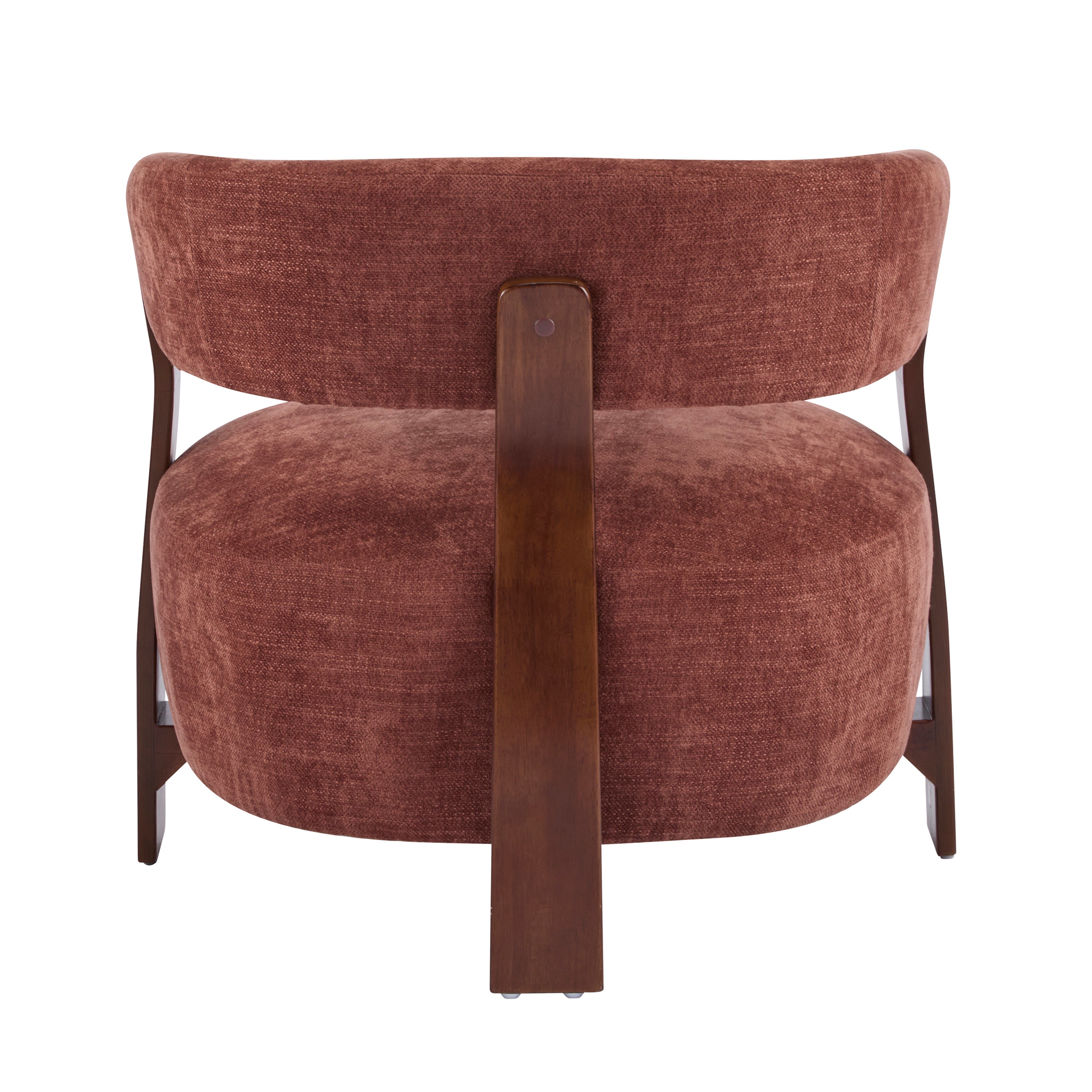 Modern Open-Back Accent Chair with Wooden Frame