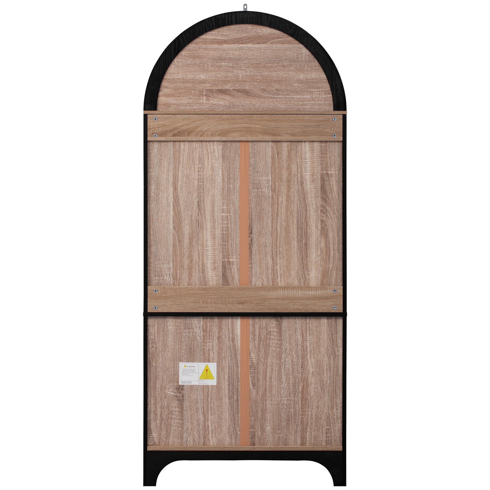 Farmhouse Kitchen Storage Cabinet with Open & Adjustable Shelves