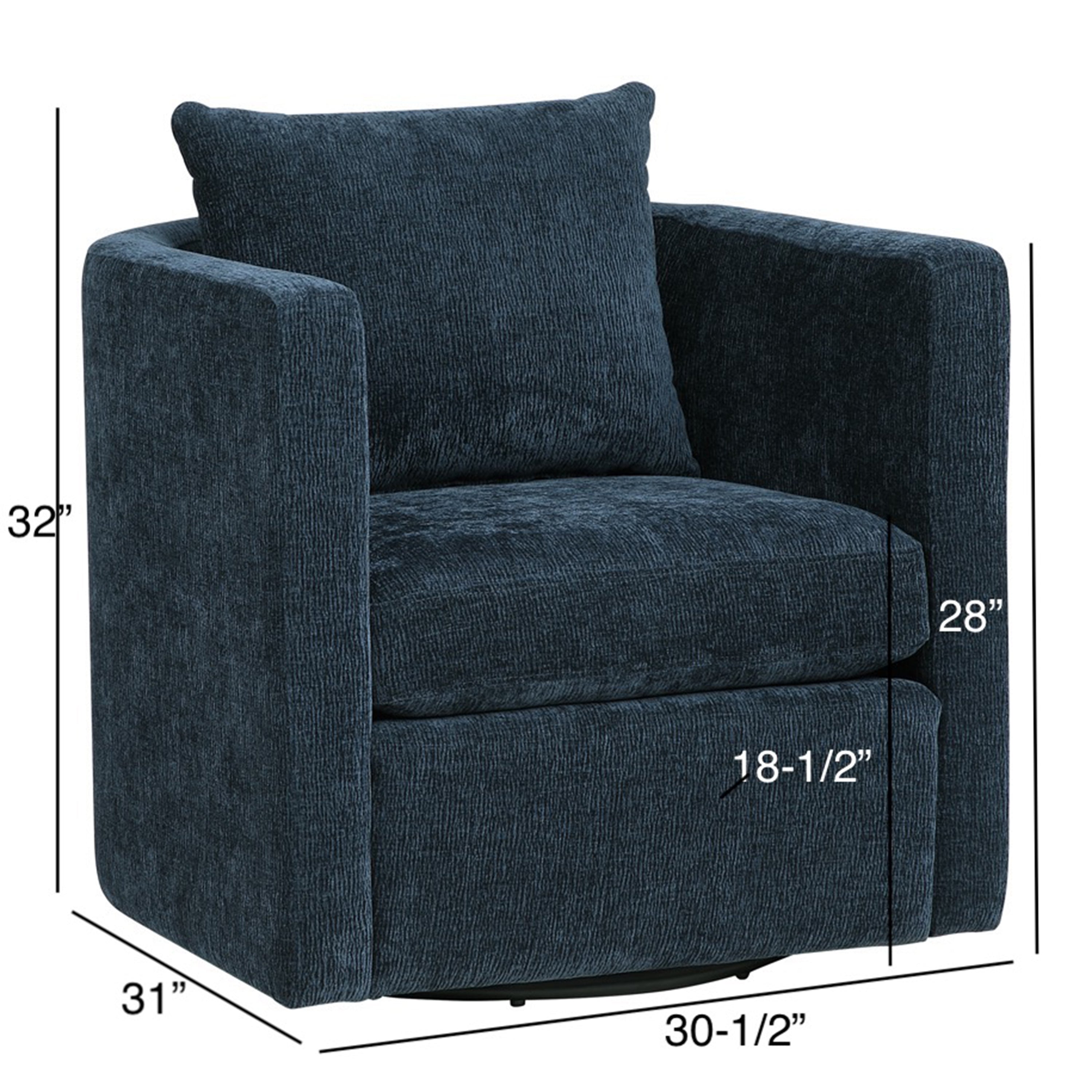 Sutton Swivel Barrel Chair with Performance Fabric