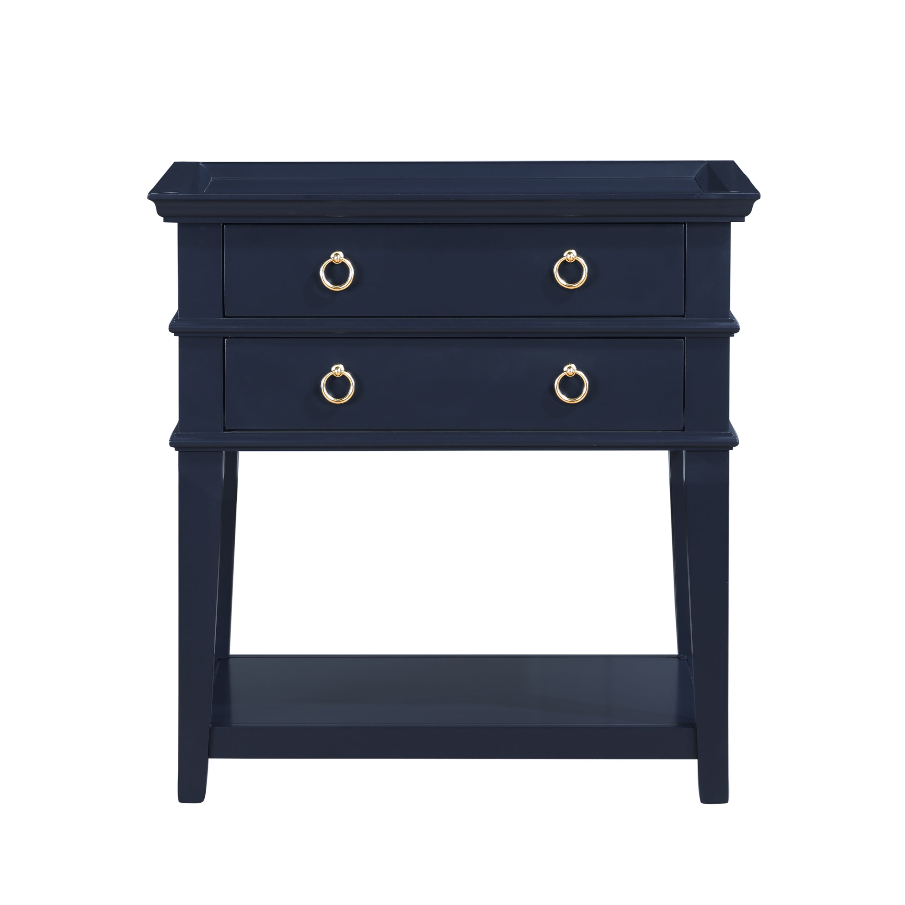 Carmona 2-Drawer Tray Top Nightstand