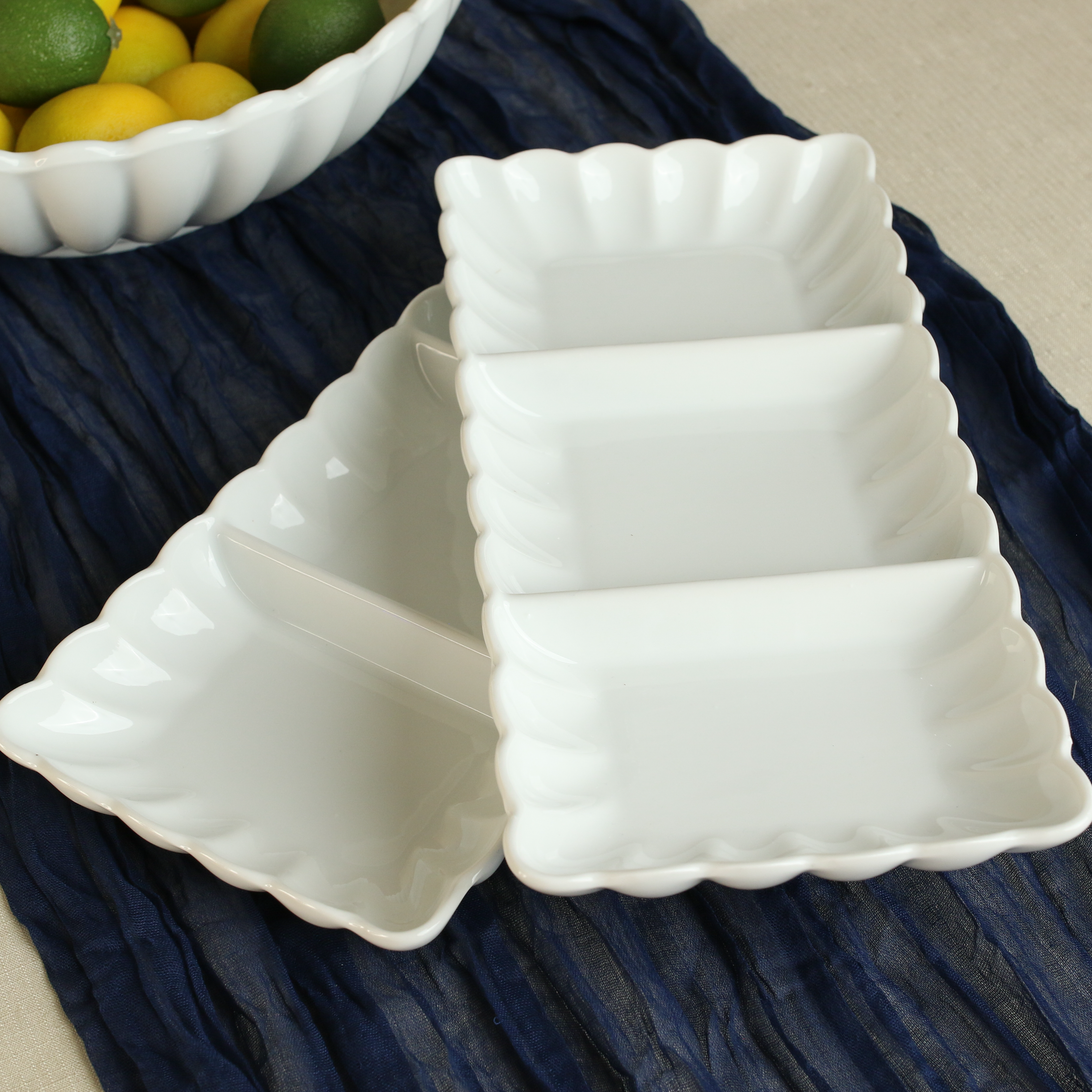 Petal Set of 2 Divided Serving Dish